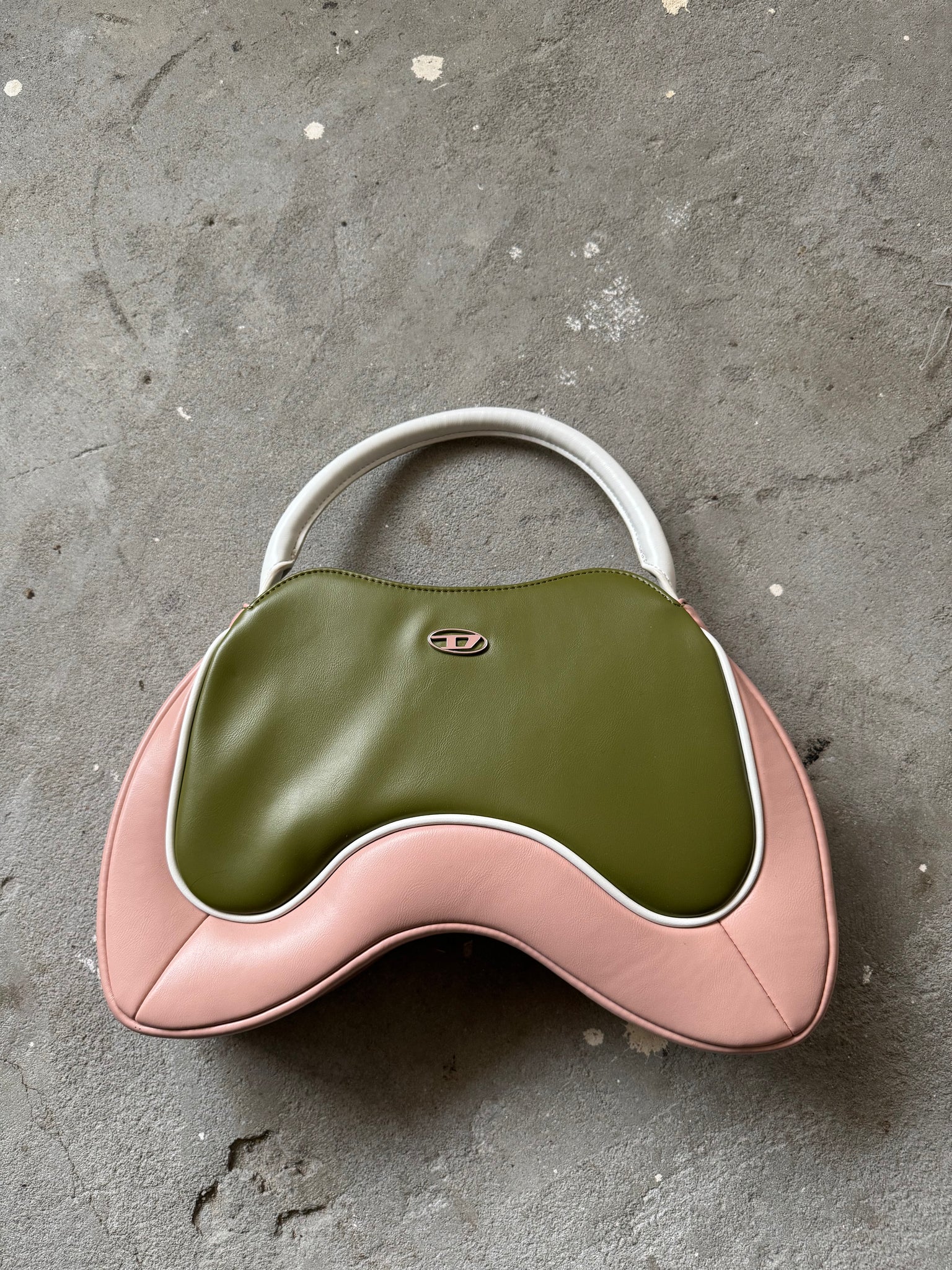 Diesel 2Way Autre Marque Shoulder Bag Green/Pink