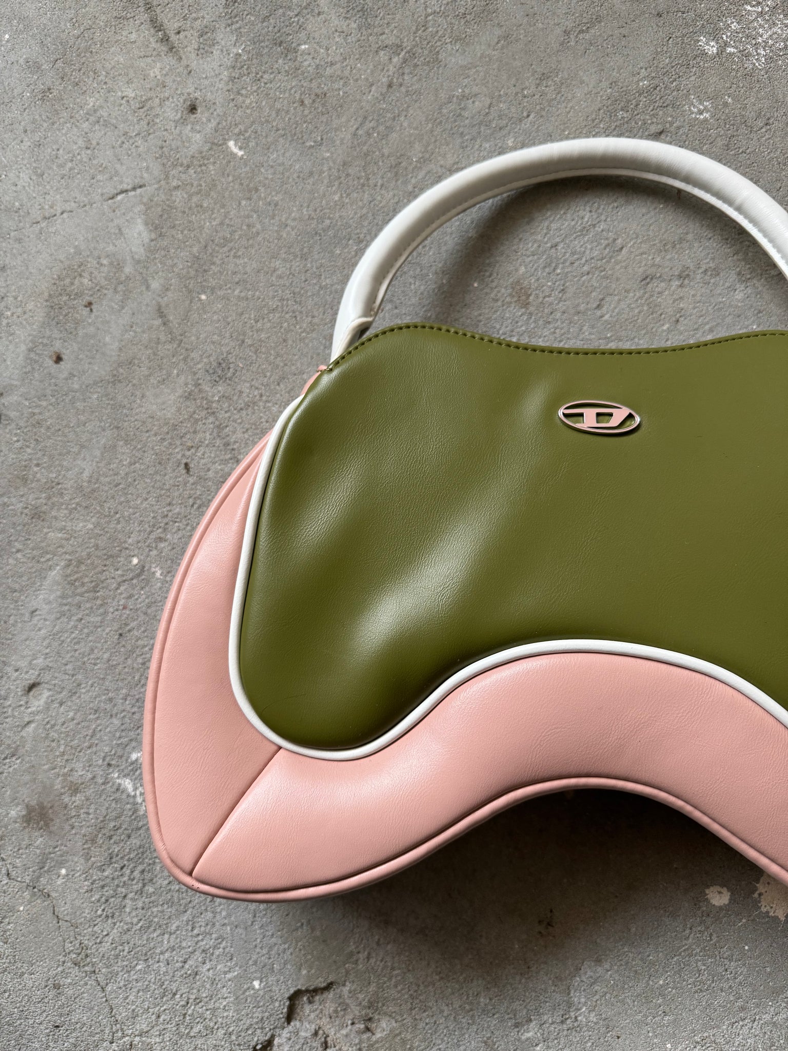 Diesel 2Way Autre Marque Shoulder Bag Green/Pink