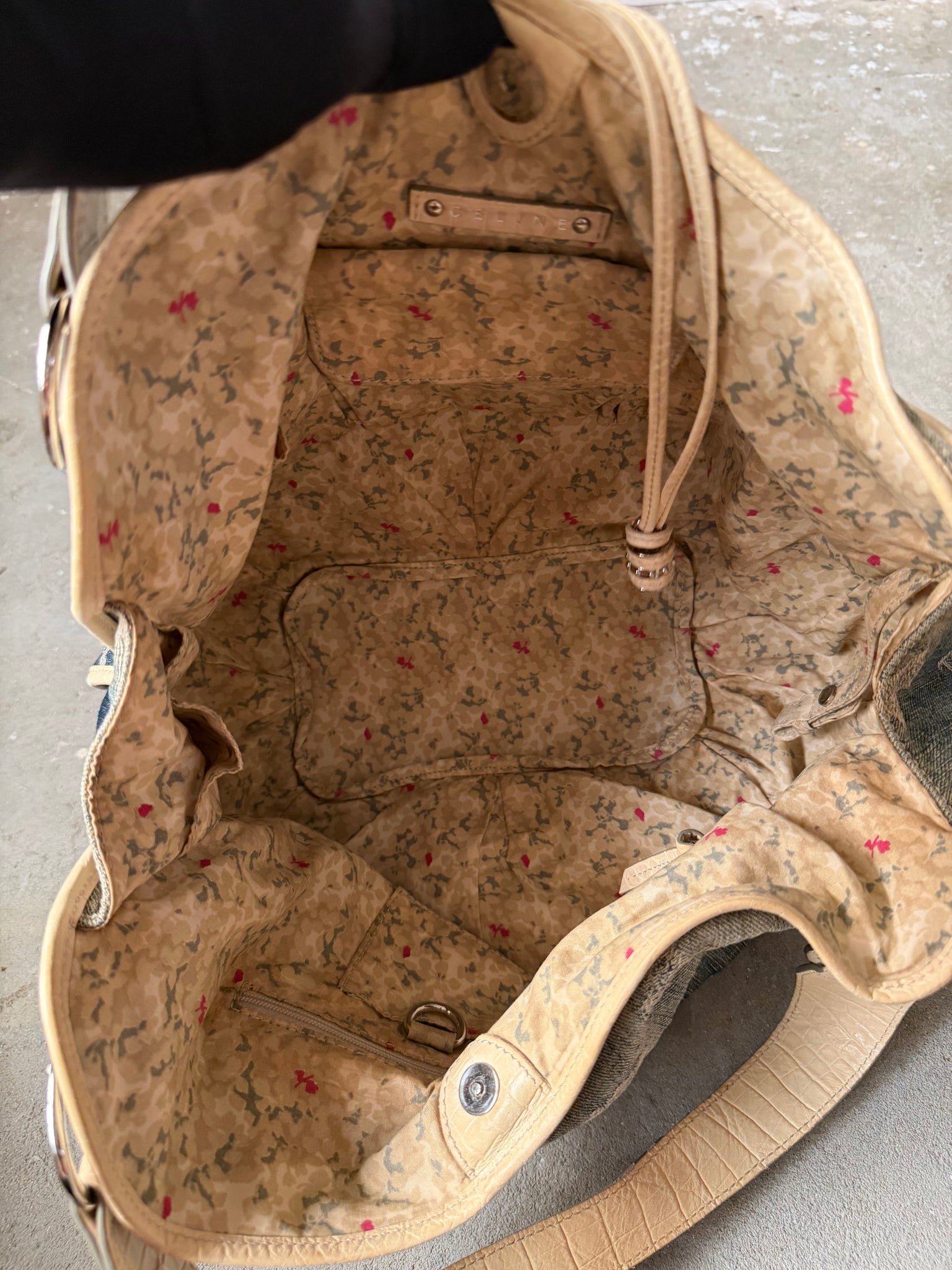 Celine Macadam Bittersweet Denim Shoulder Bag Gradient Blue