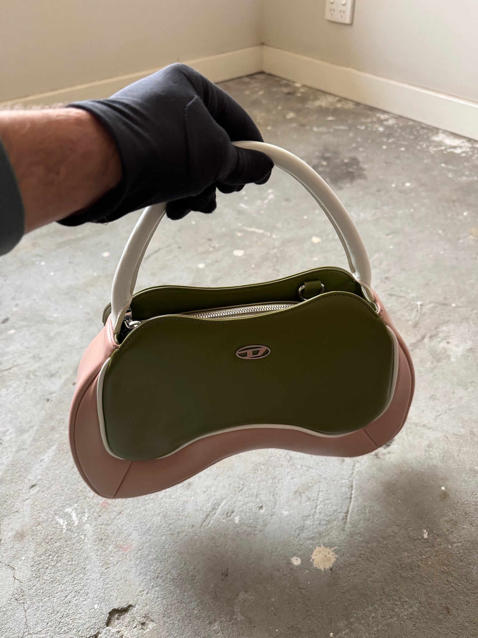 Diesel 2Way Autre Marque Shoulder Bag Green/Pink