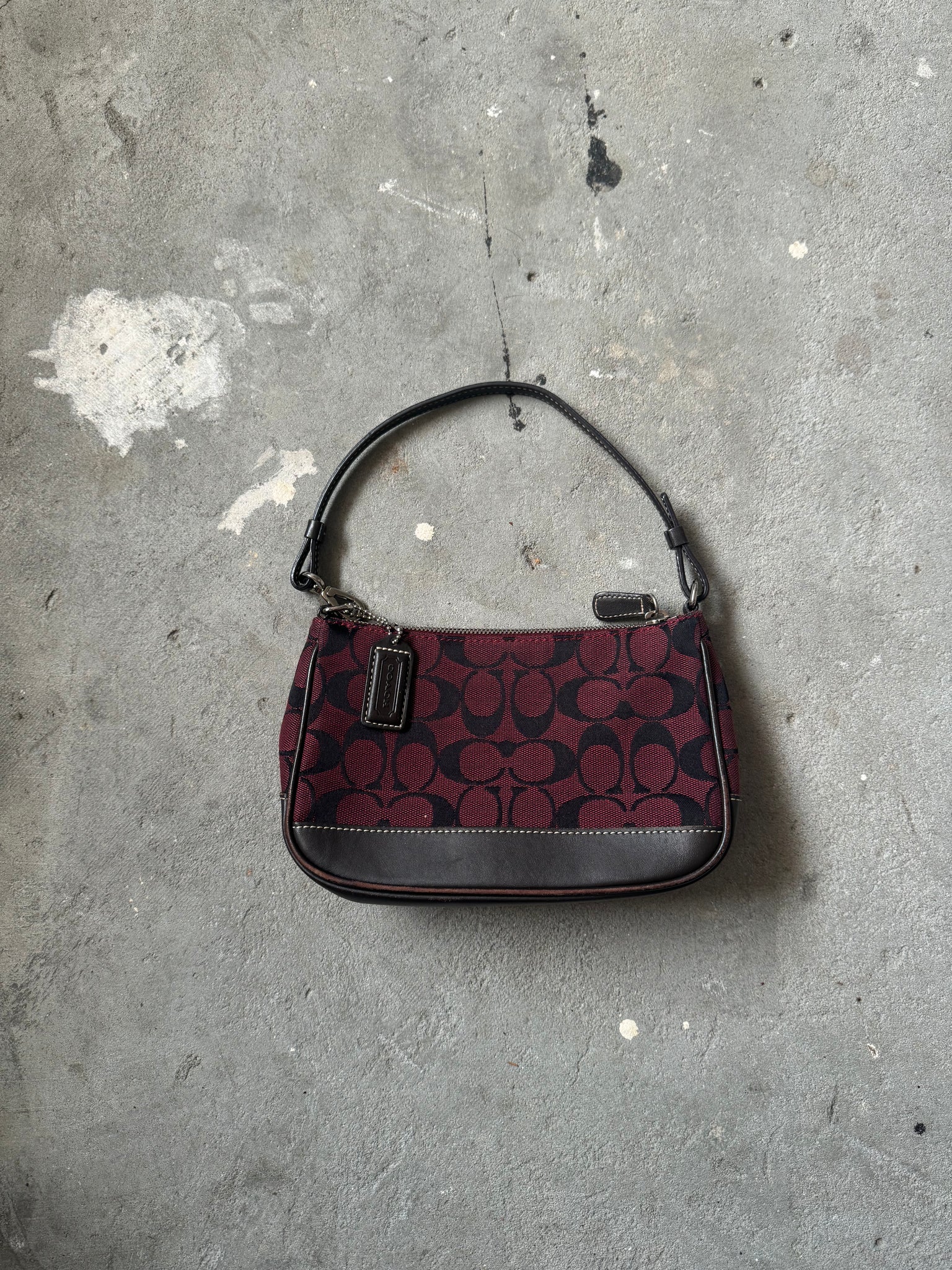 Coach Demi Pochette Shoulder Bag Burgundy