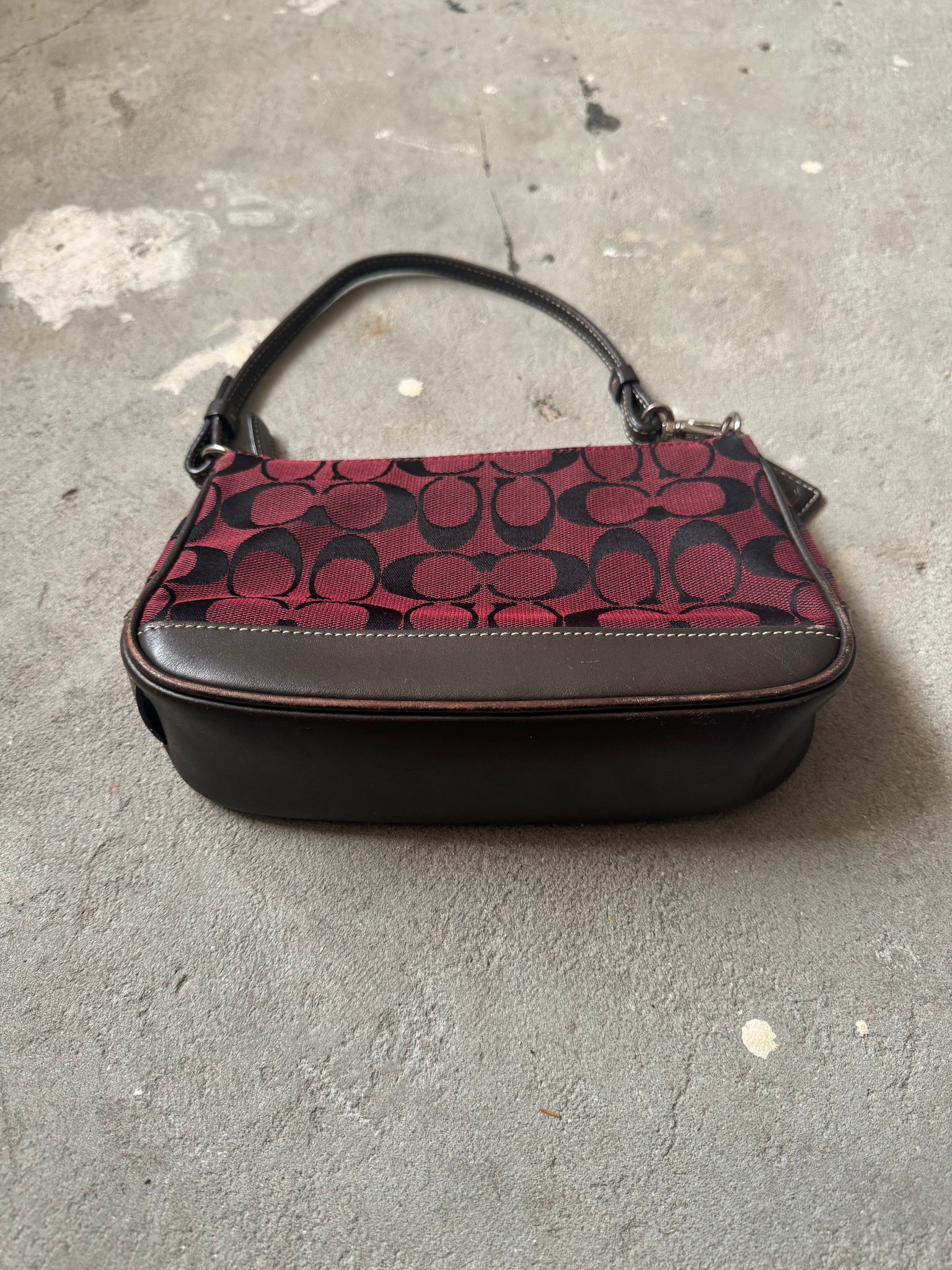 Coach Demi Pochette Shoulder Bag Burgundy