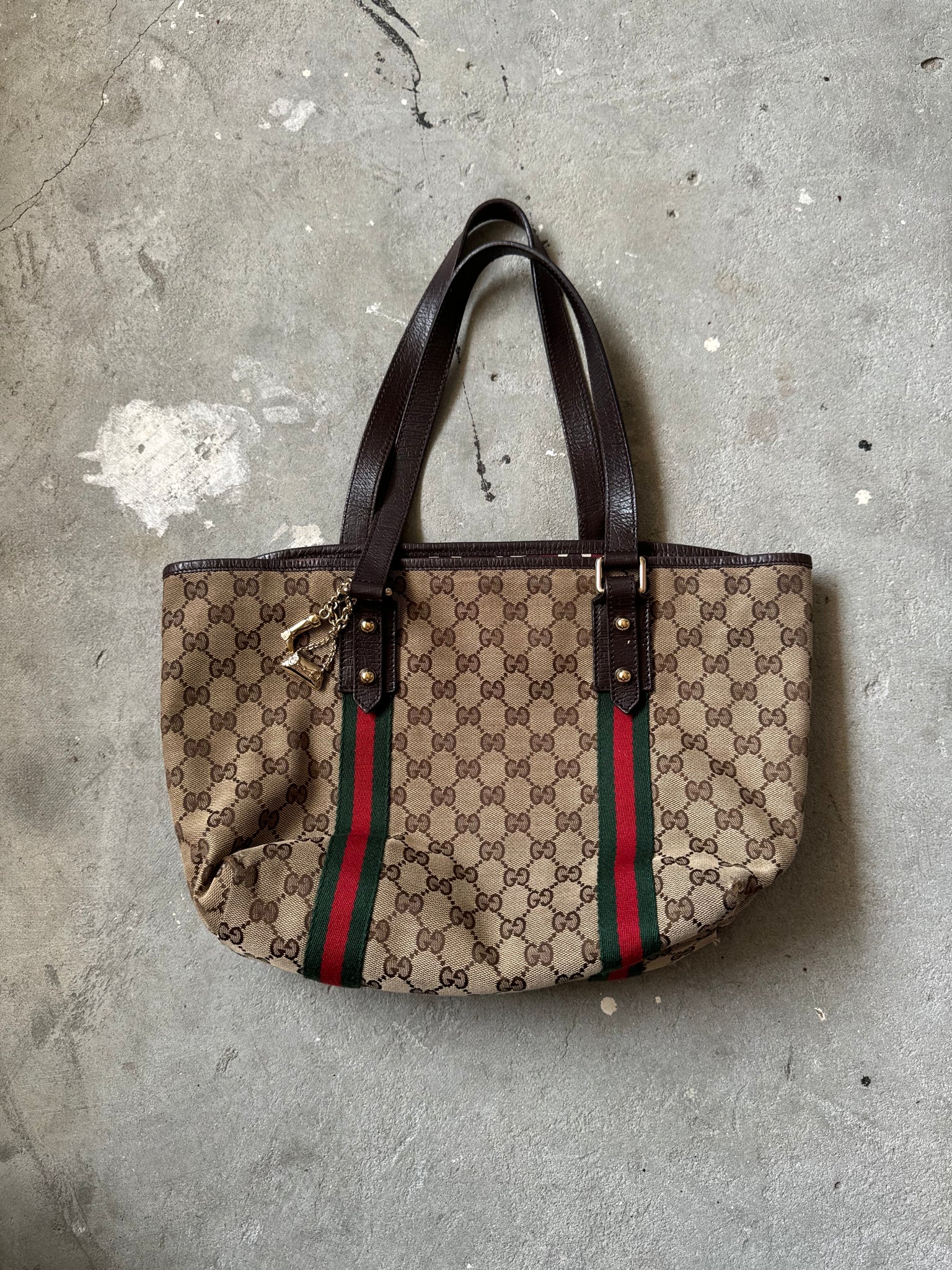 Gucci GG Monogram Sherry Line Shoulder Bag