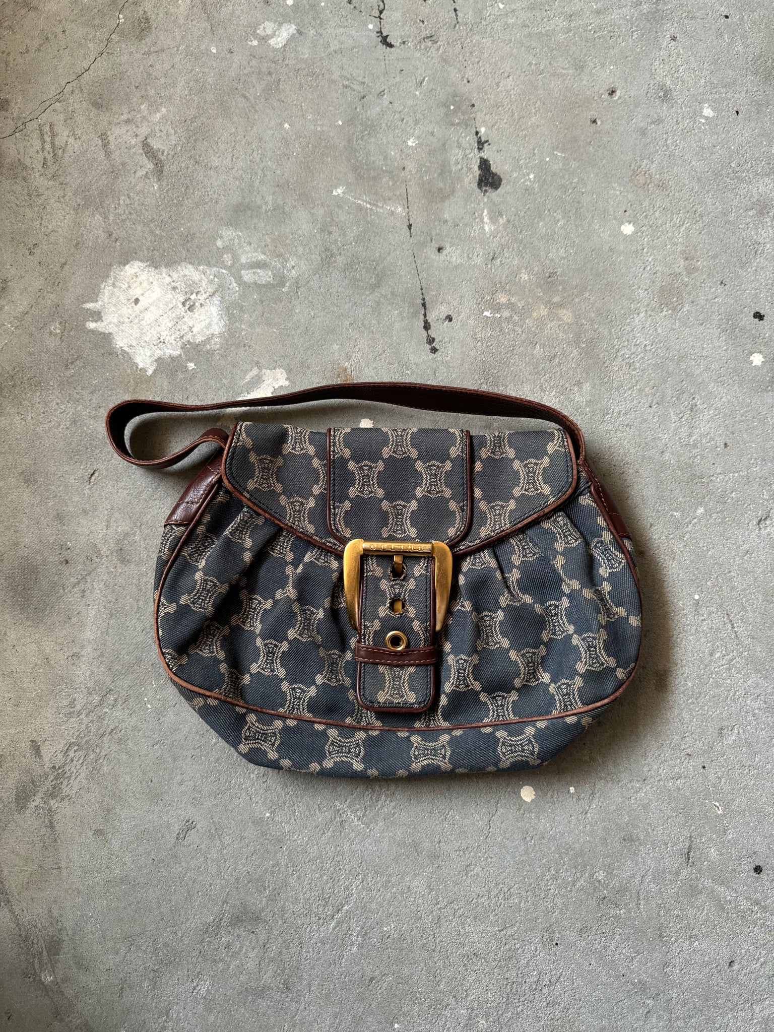Celine Triomphe Macadam Monogram Handbag