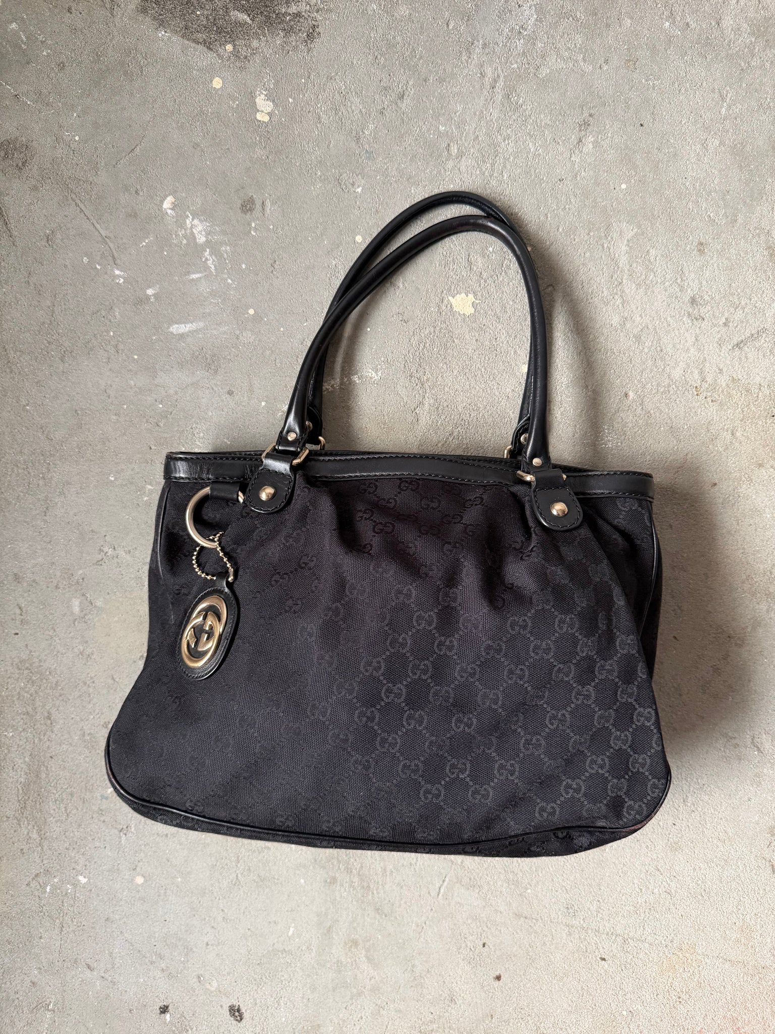 Gucci GG Monogram Sukey Tote Bag Black