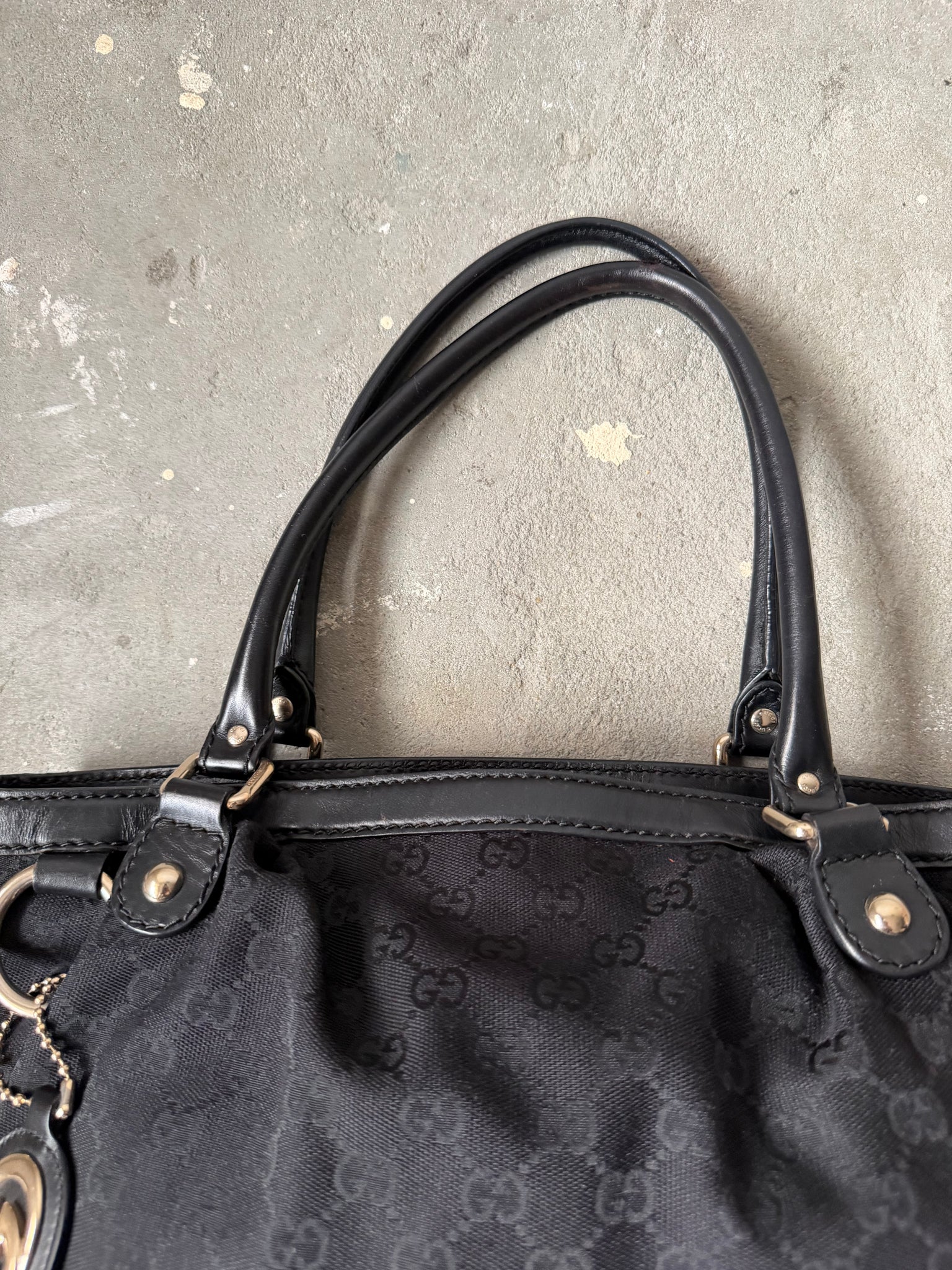 Gucci GG Monogram Sukey Tote Bag Black
