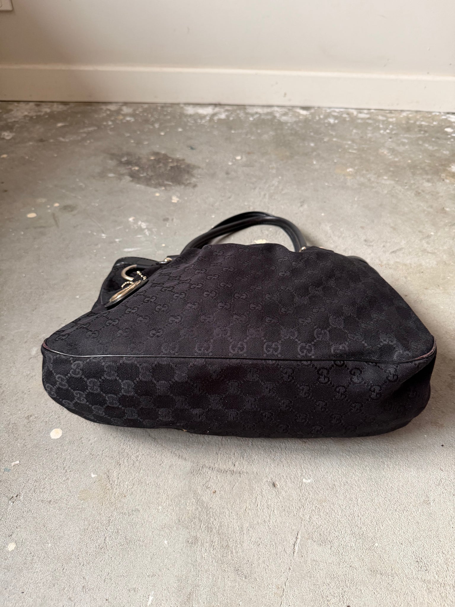 Gucci GG Monogram Sukey Tote Bag Black