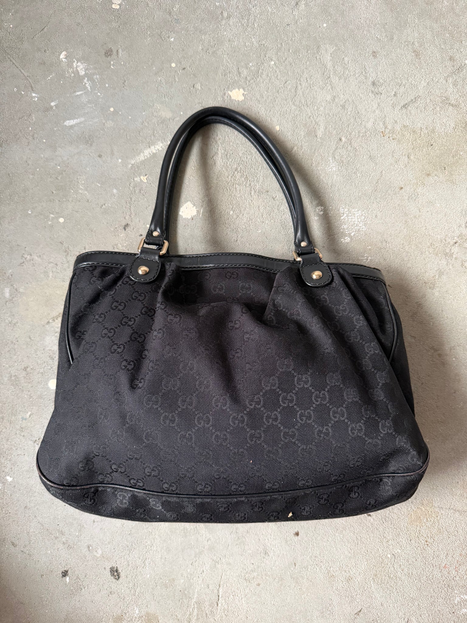 Gucci GG Monogram Sukey Tote Bag Black