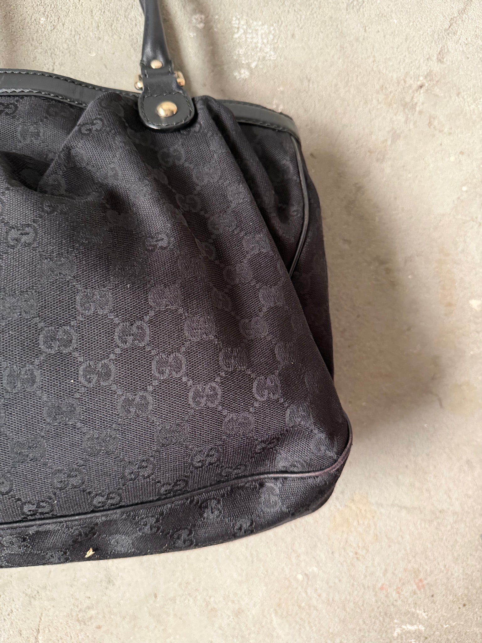 Gucci GG Monogram Sukey Tote Bag Black