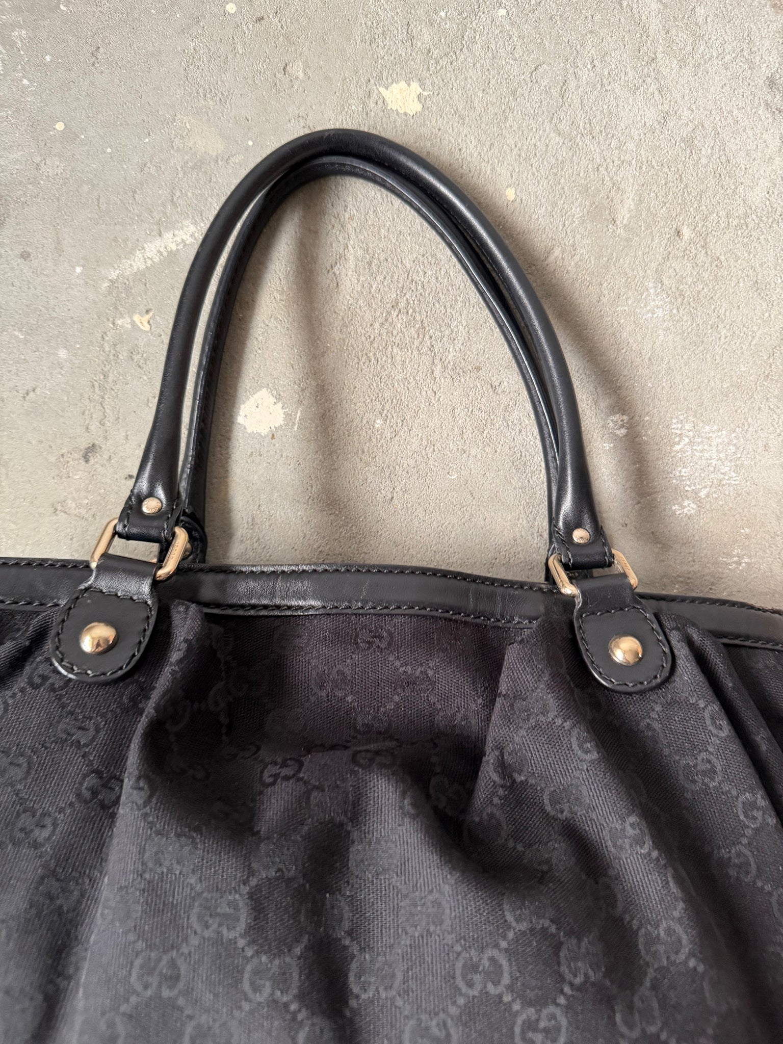 Gucci GG Monogram Sukey Tote Bag Black