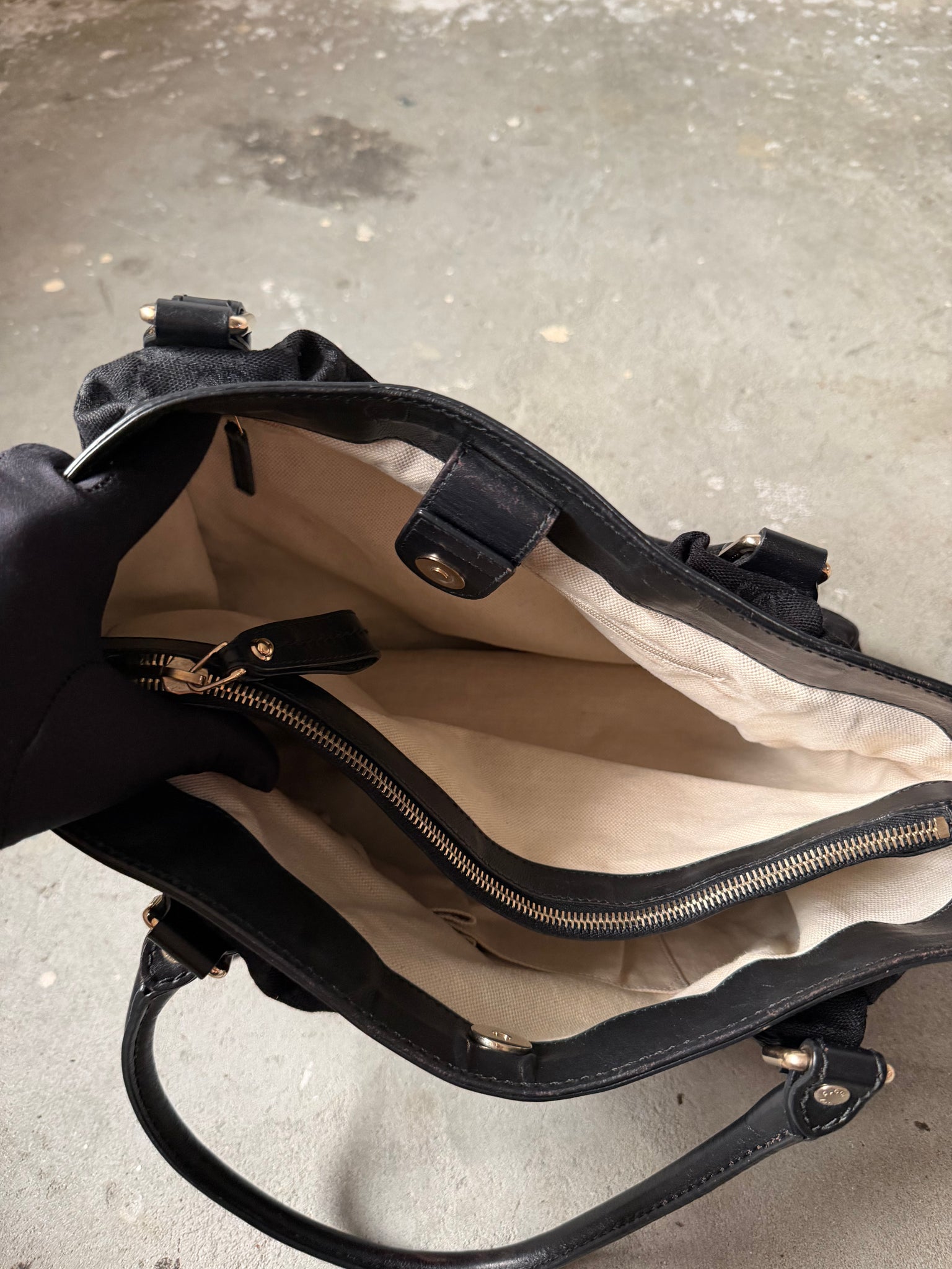 Gucci GG Monogram Sukey Tote Bag Black