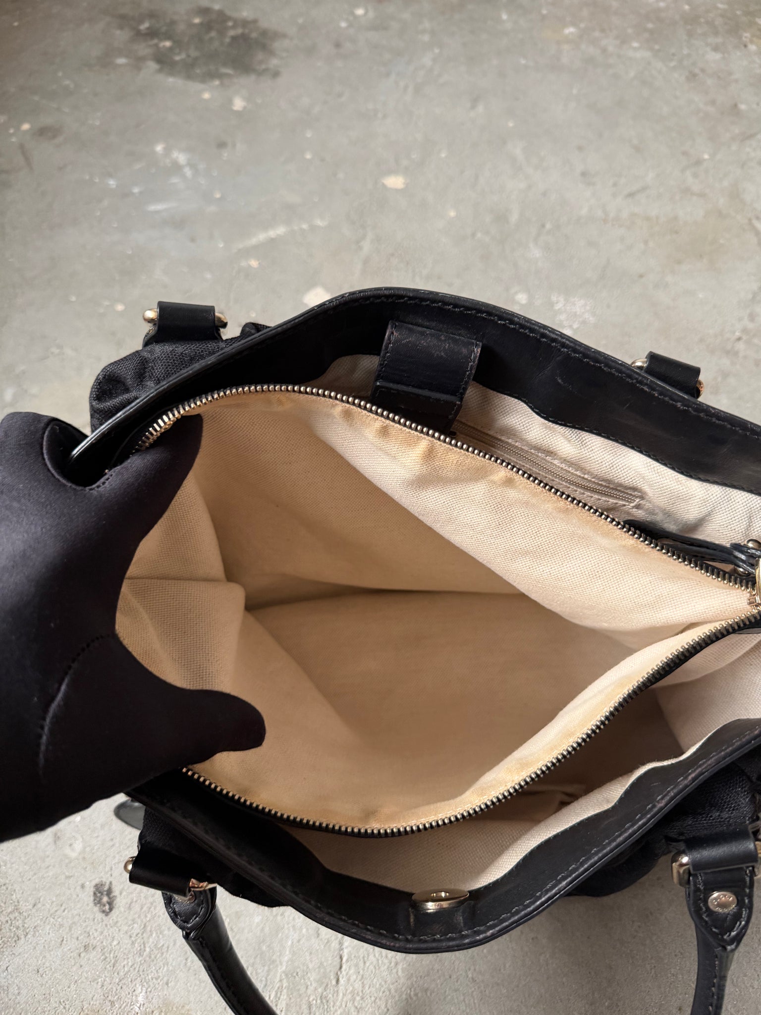 Gucci GG Monogram Sukey Tote Bag Black