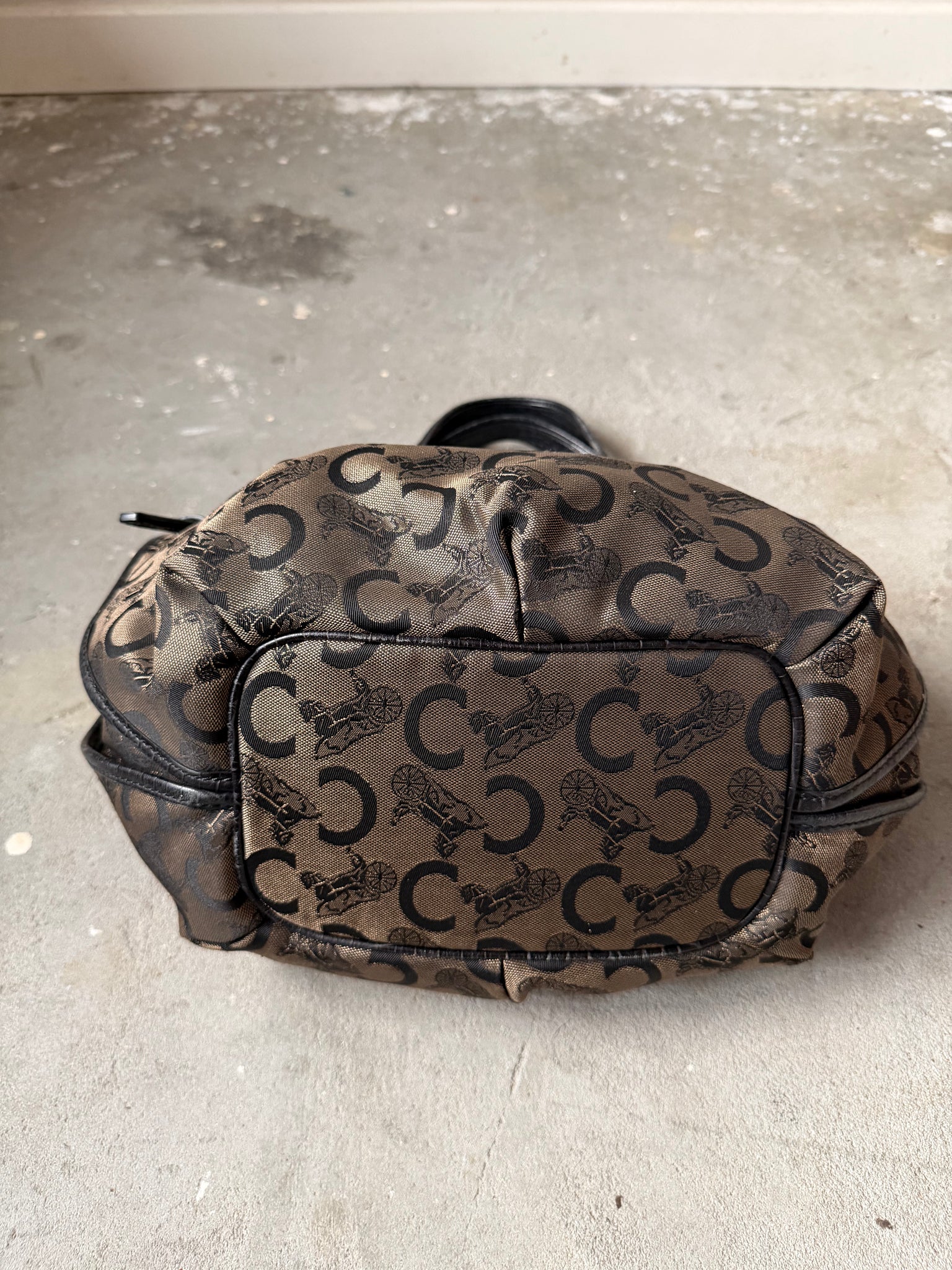 Celine Horse Carriage Bittersweet Shoulder Bag Black/Grey