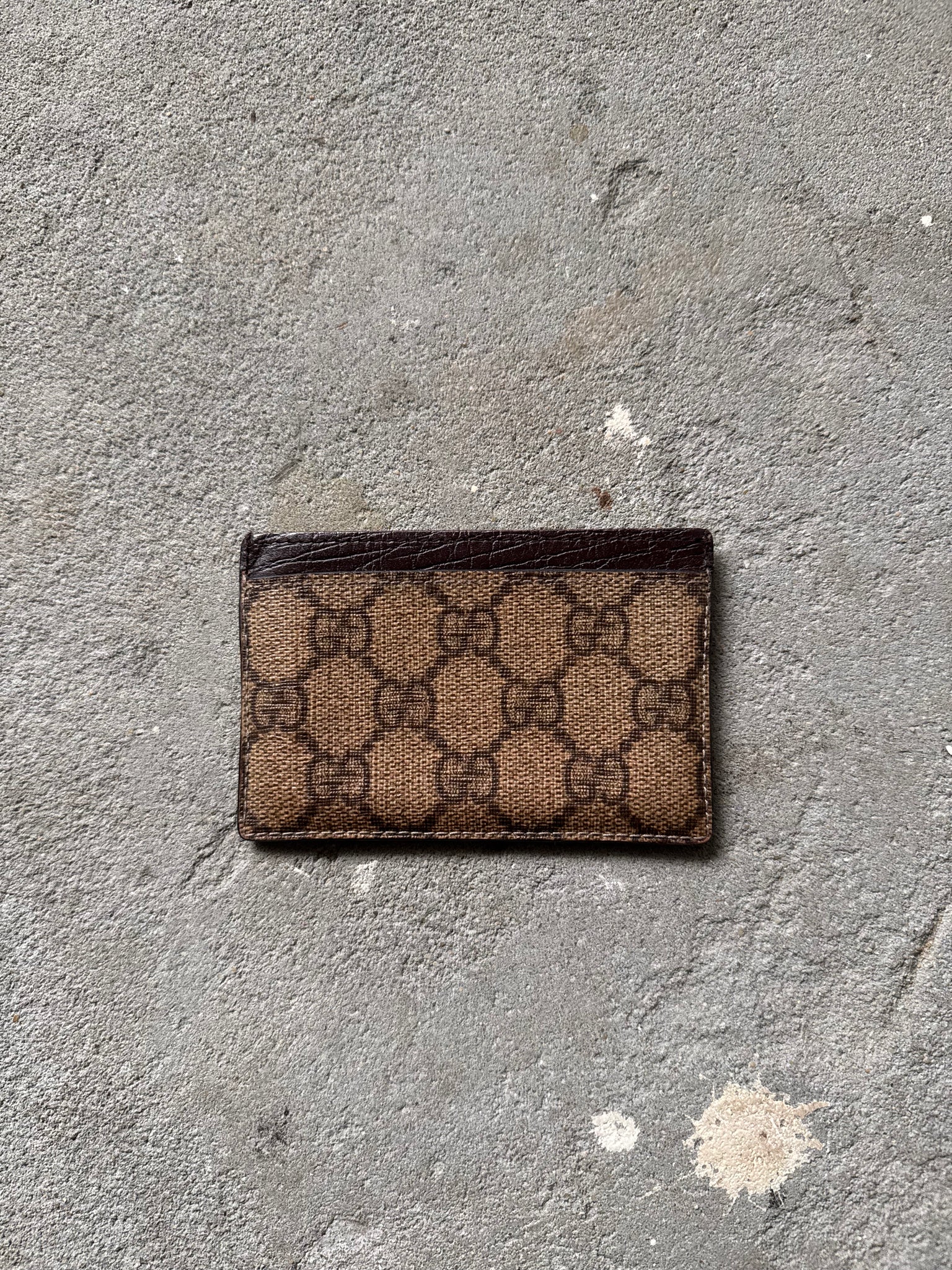 Gucci GG Monogram Card Holder Beige/Black