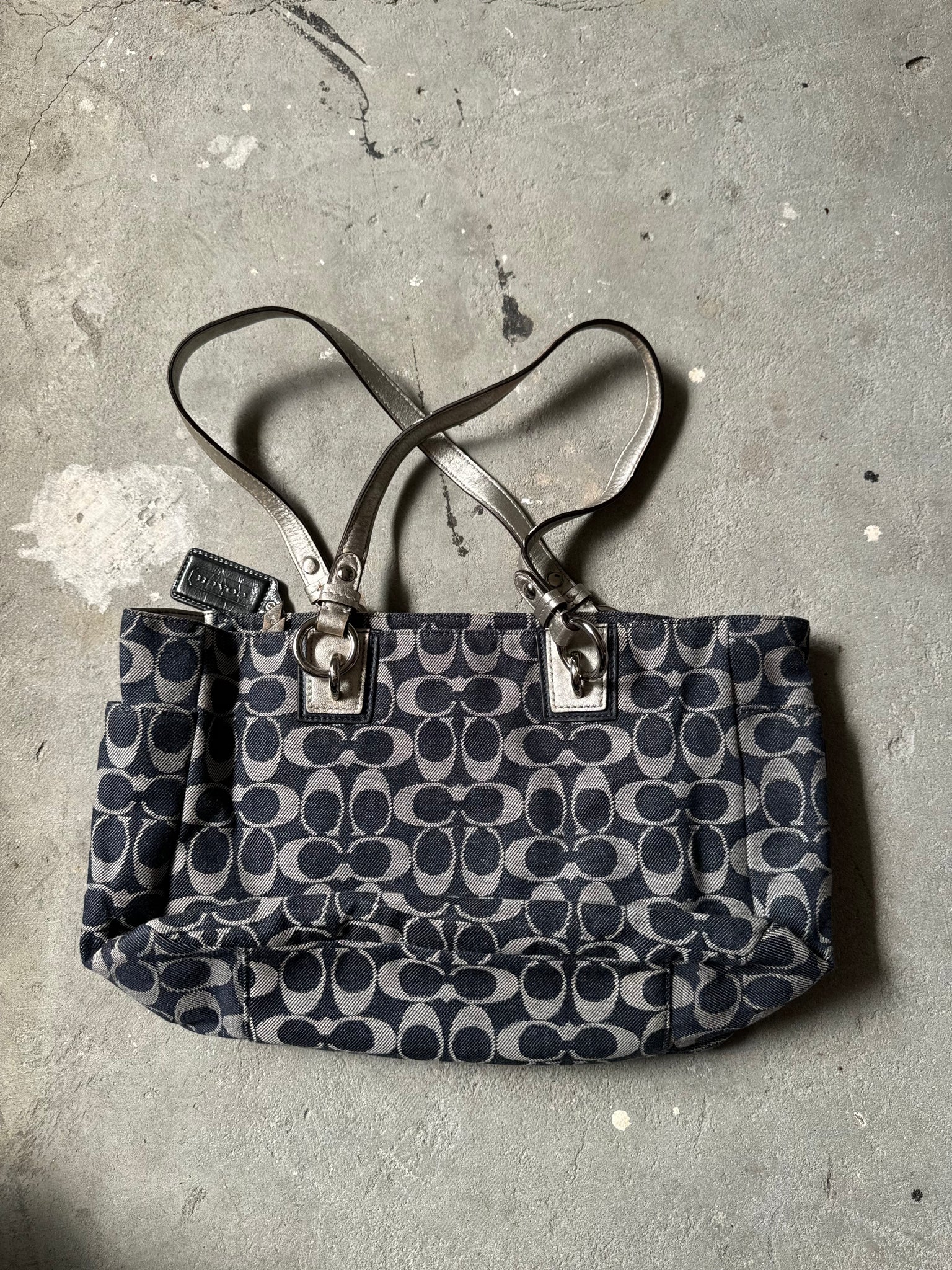 Coach Denim Patchwork Shoulder Bag