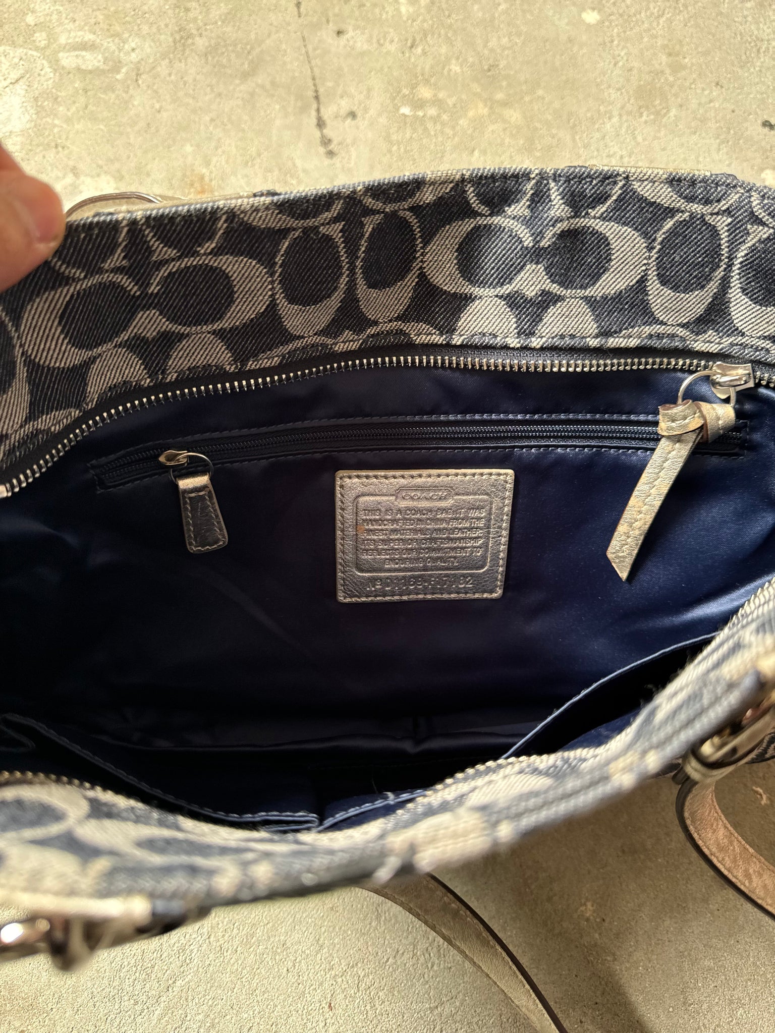 Coach Denim Patchwork Shoulder Bag