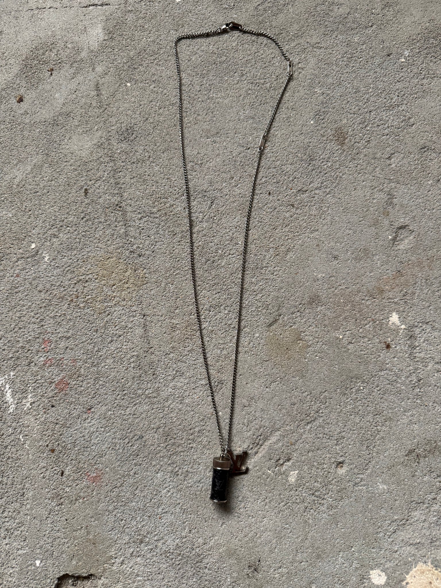 Louis Vuitton Monogram Eclipse Charms Necklace Black