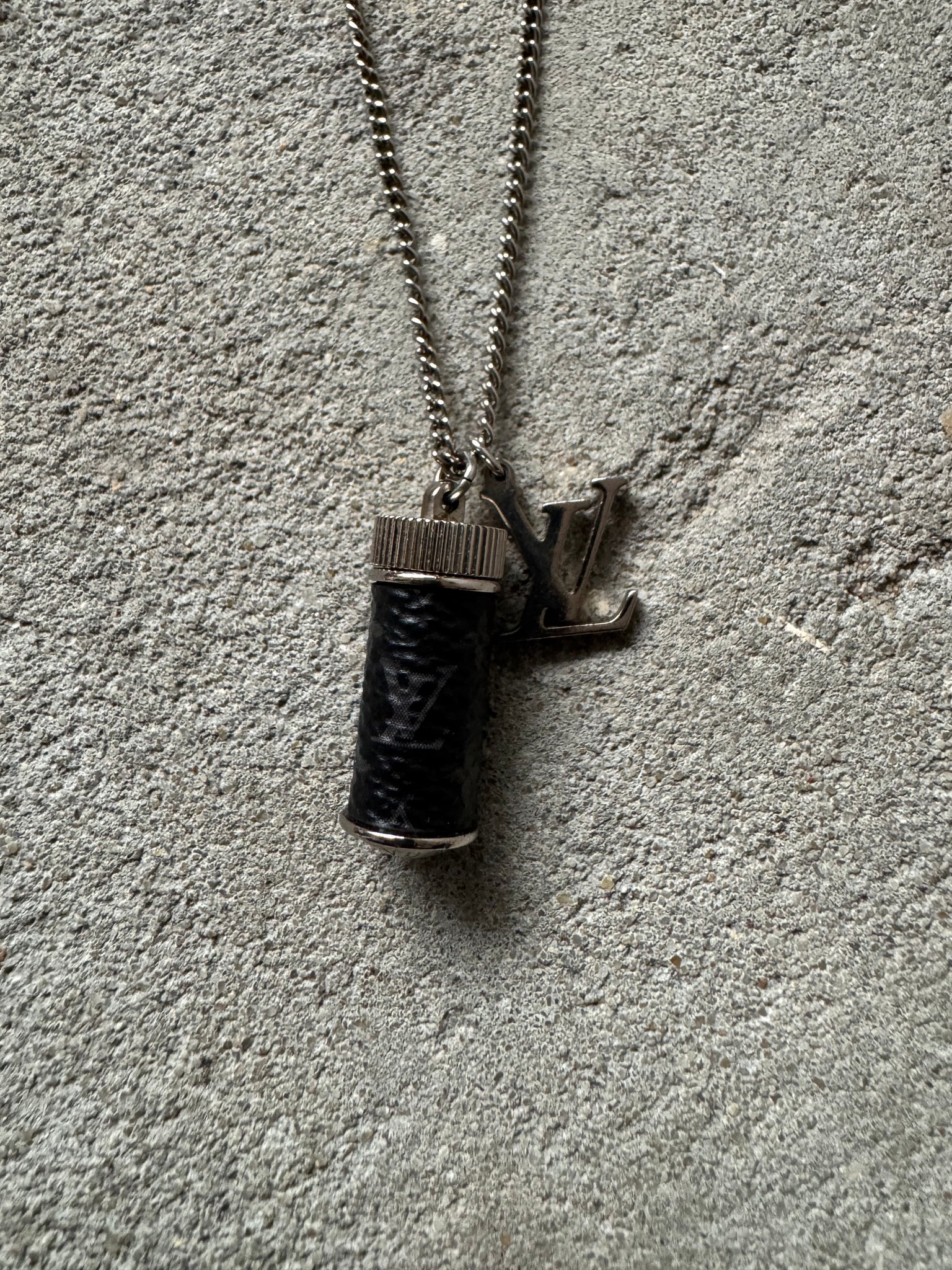 Louis Vuitton Monogram Eclipse Charms Necklace Black