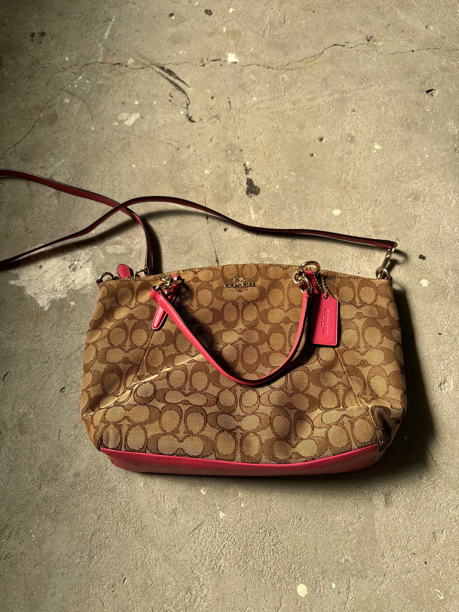 Coach 2Way Kelsey ShoulderBag Beige/Pink