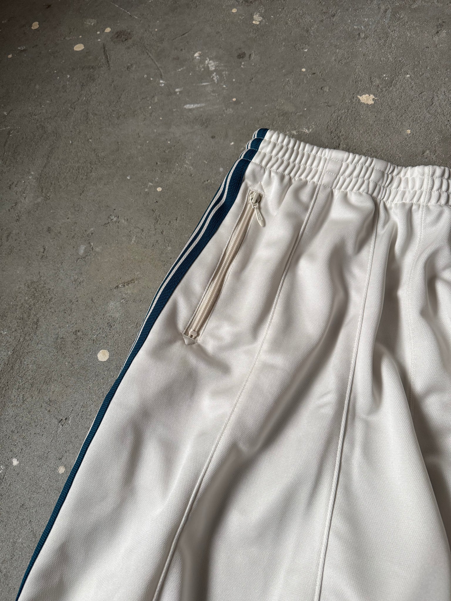 Needles HD Track Pants Poly Smooth White/Navy