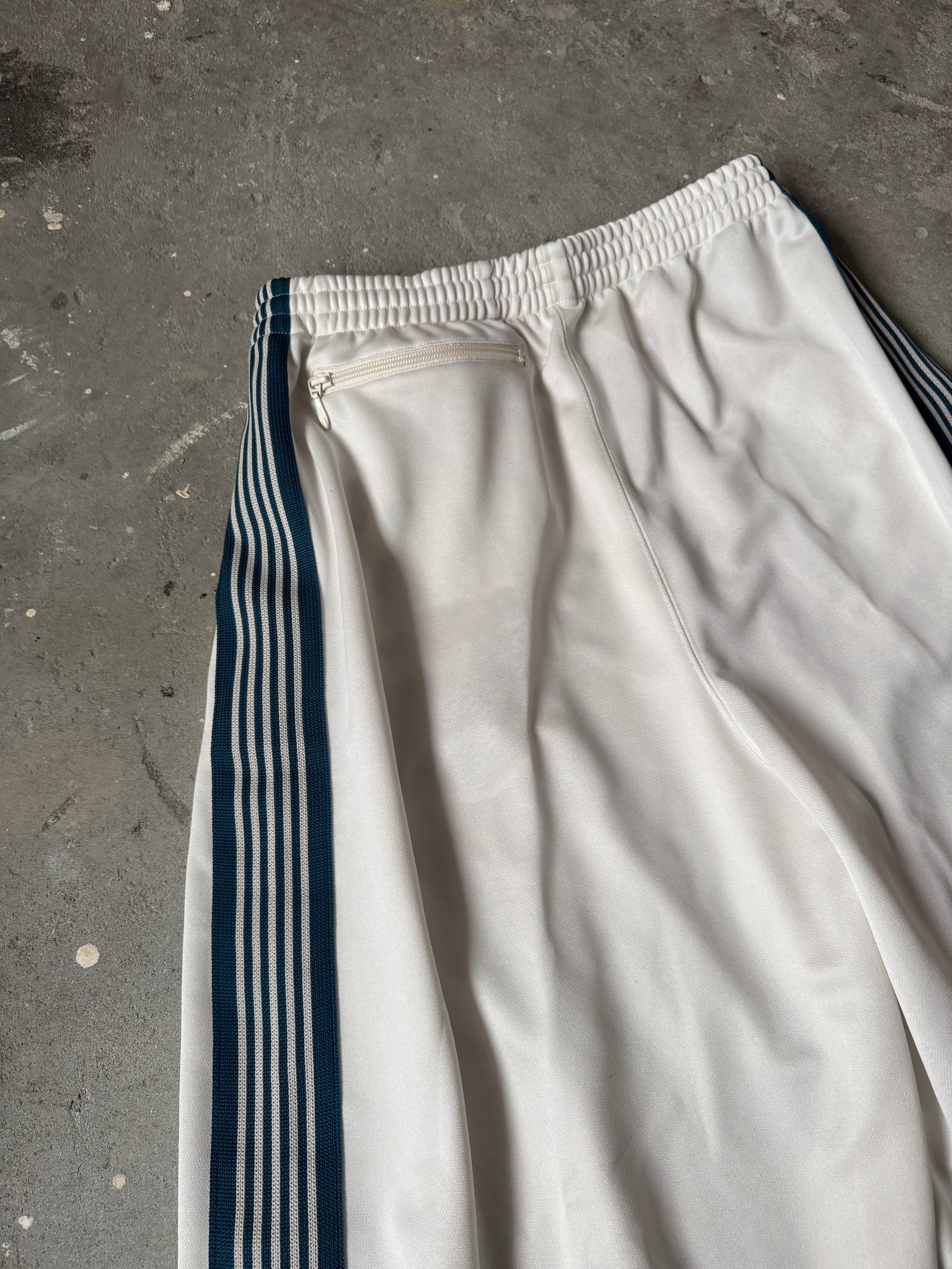 Needles HD Track Pants Poly Smooth White/Navy
