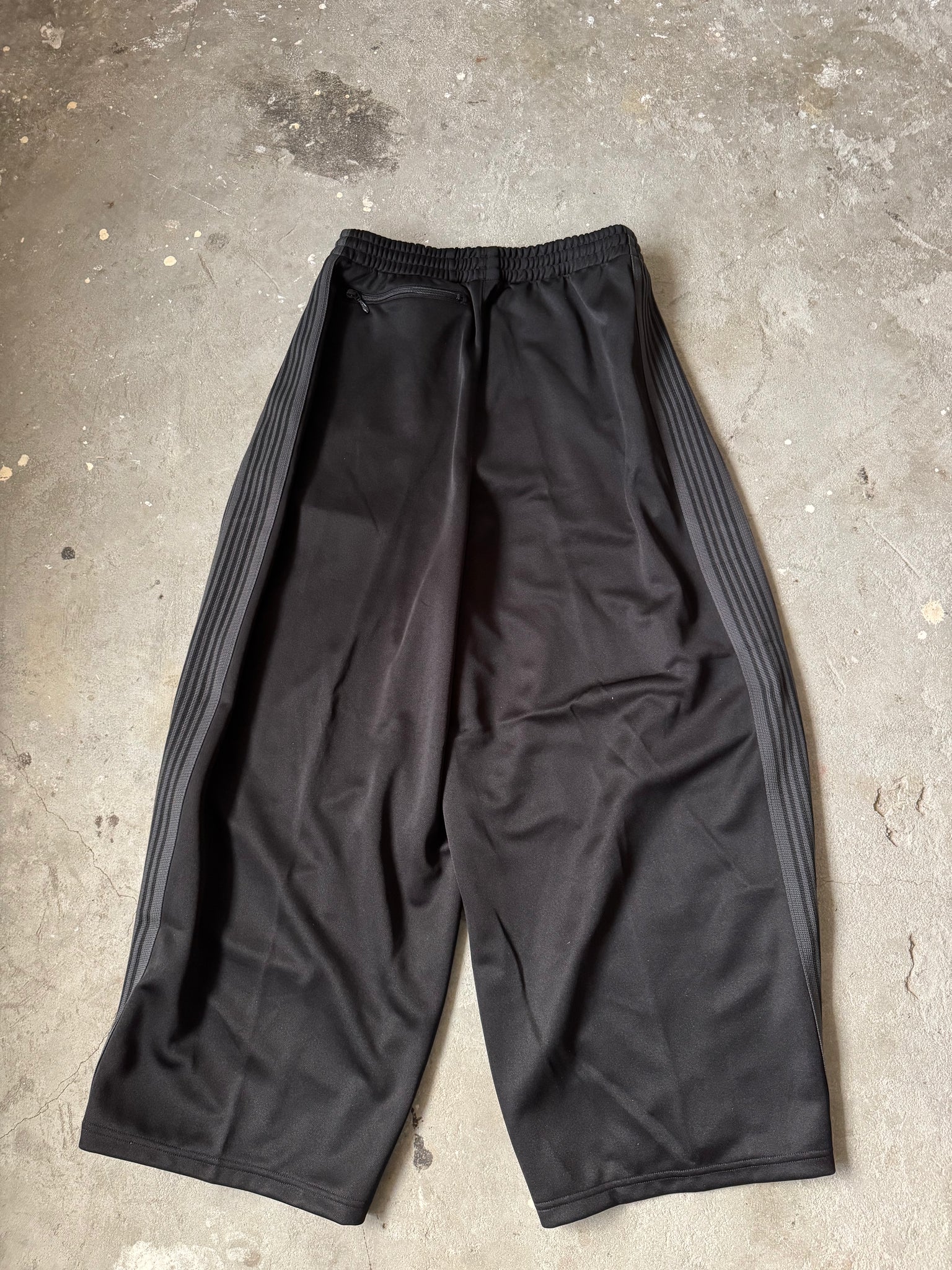 Needles HD Track Pants Poly Smooth Black/Grey