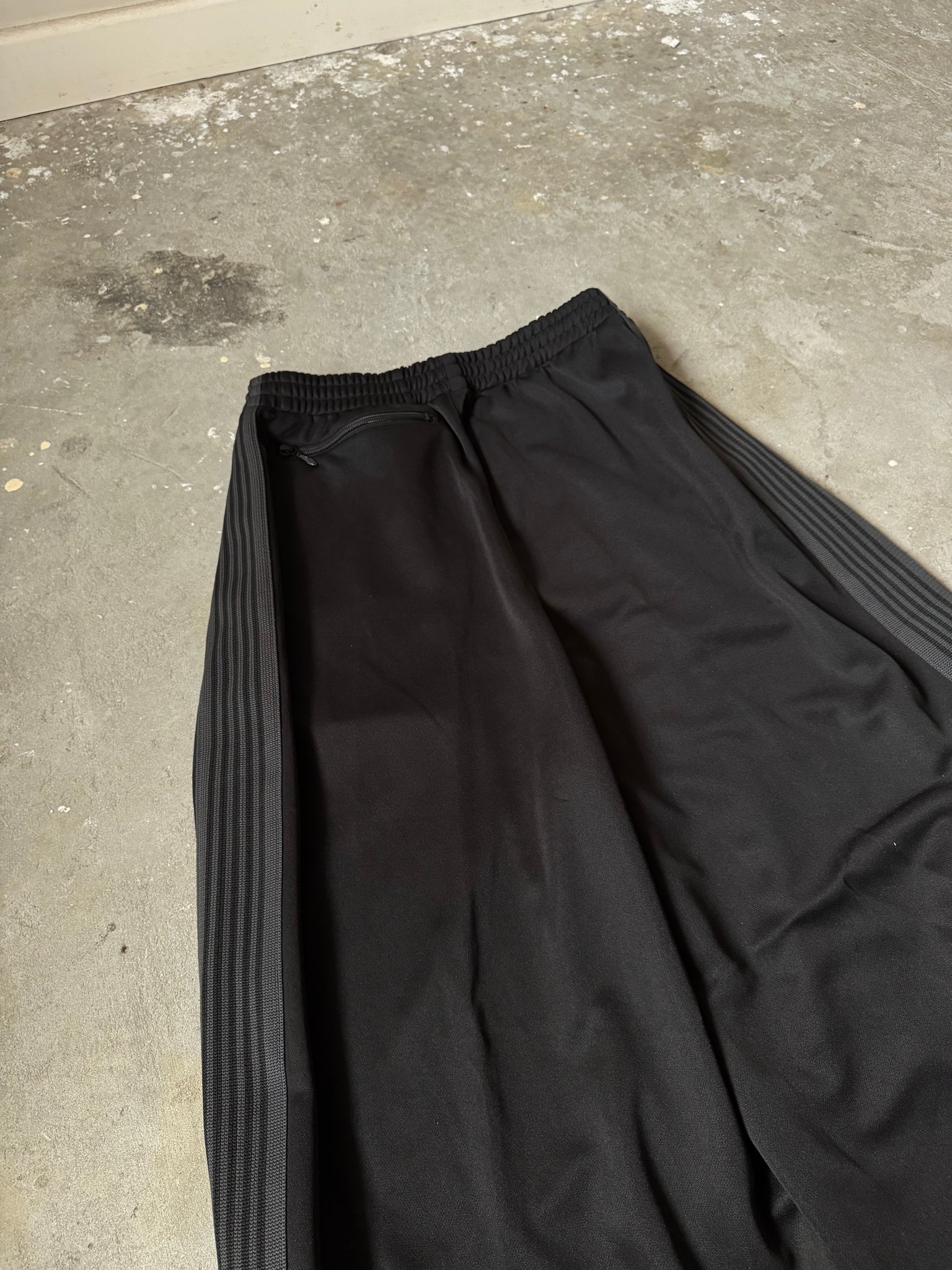 Needles HD Track Pants Poly Smooth Black/Grey