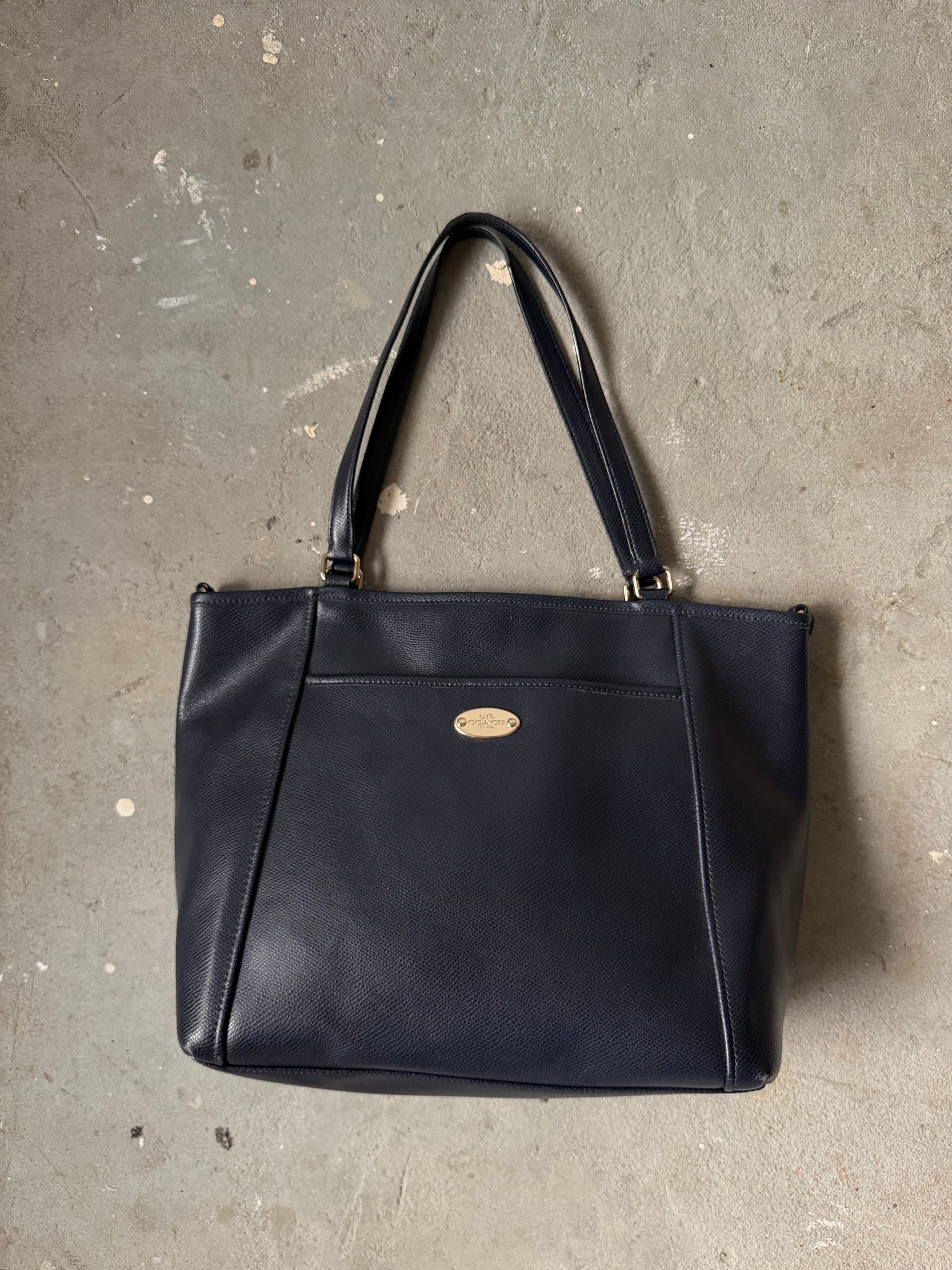 Coach Pocket Hand Bag Navy