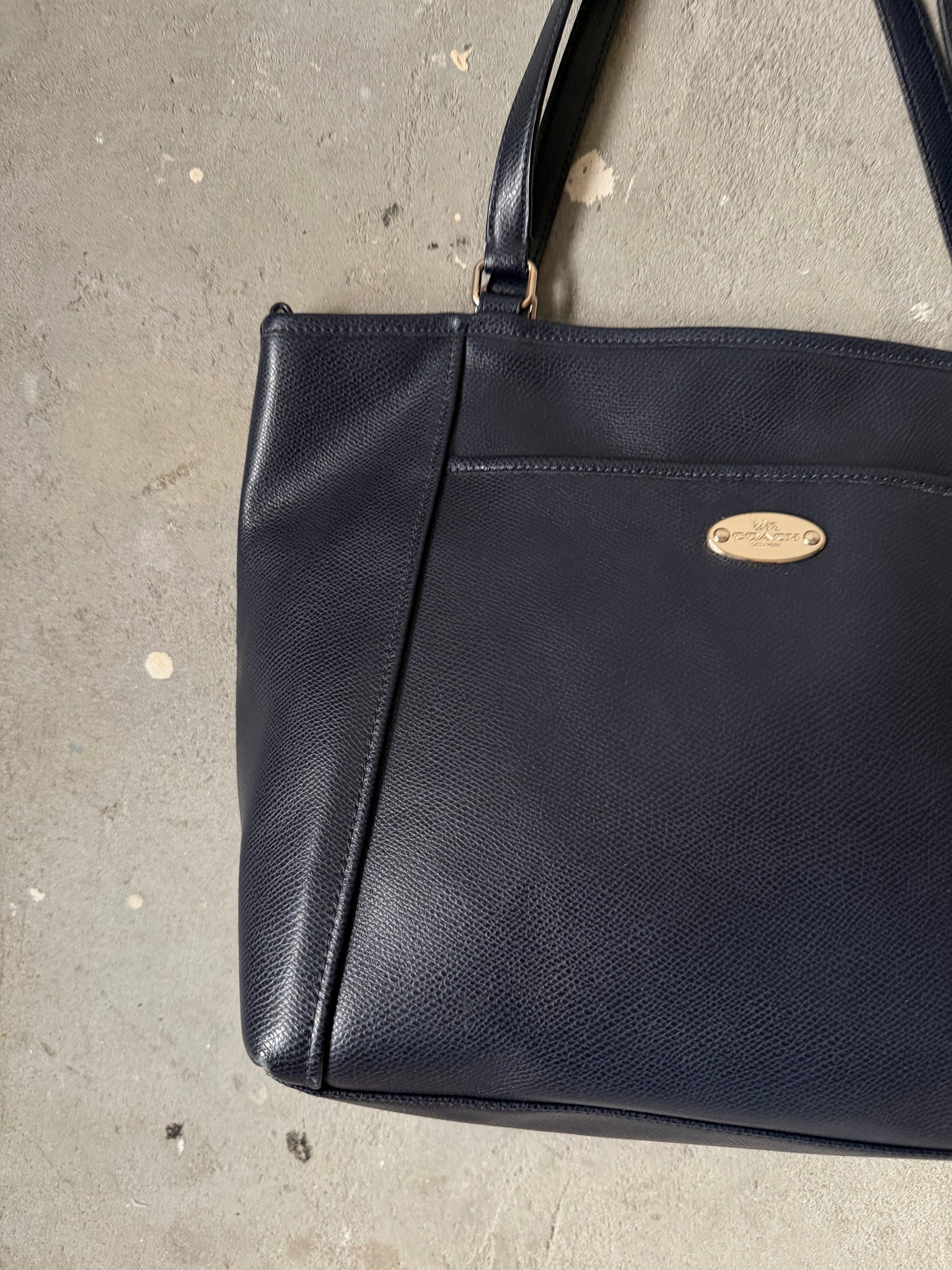 Coach Pocket Hand Bag Navy