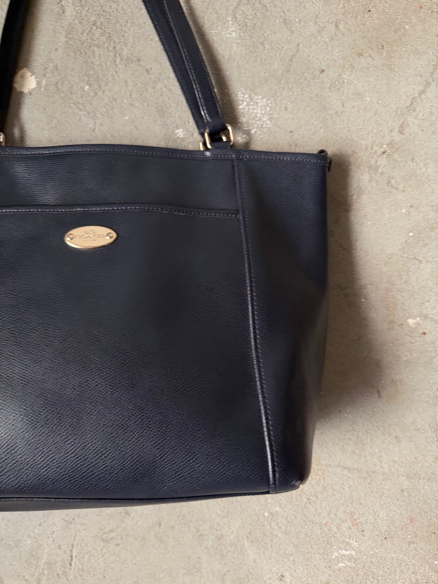 Coach Pocket Hand Bag Navy