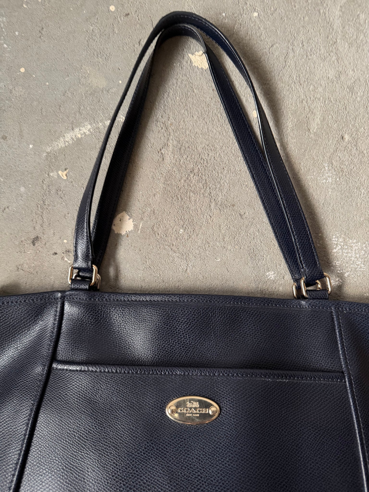 Coach Pocket Hand Bag Navy