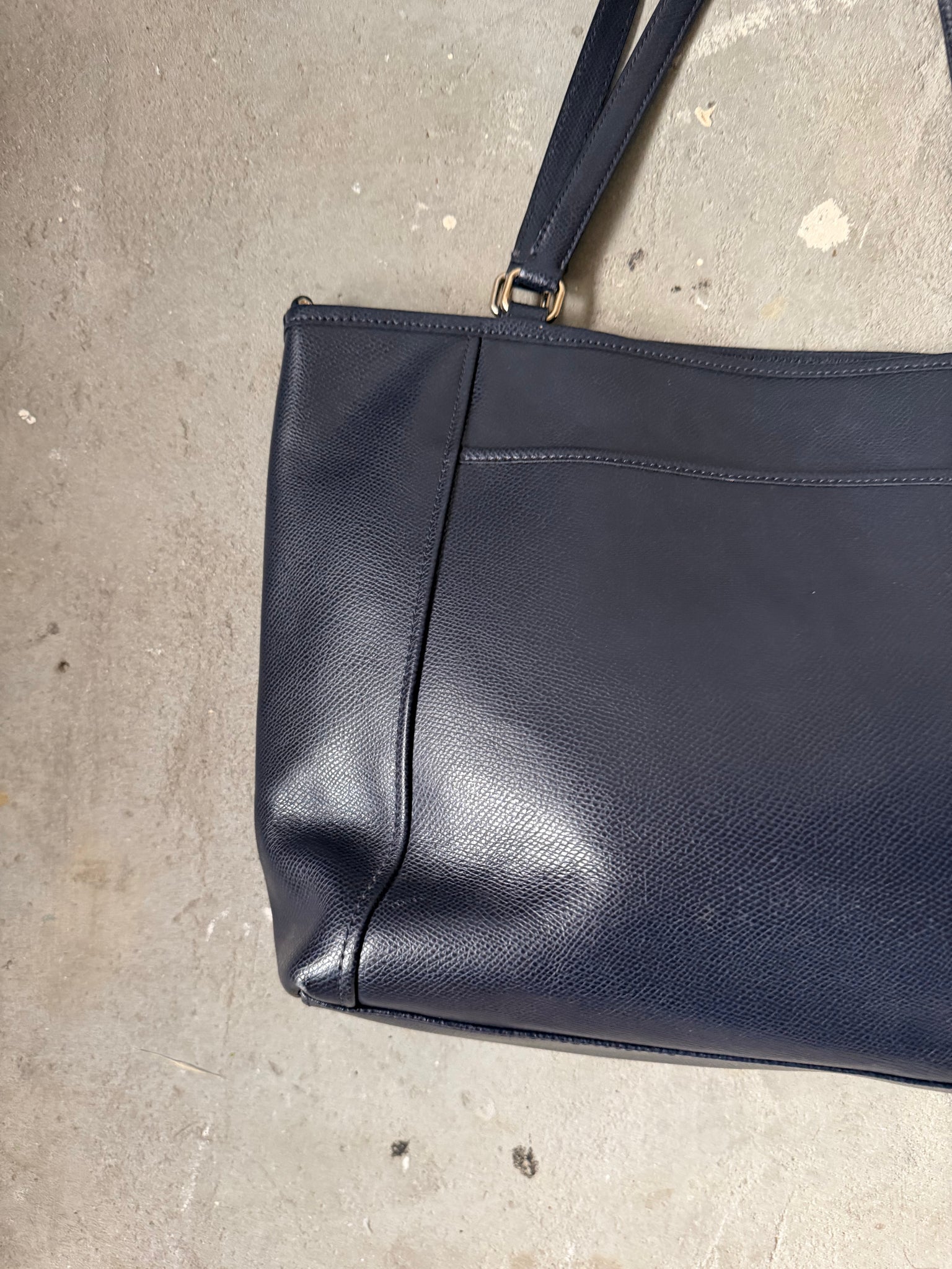 Coach Pocket Hand Bag Navy