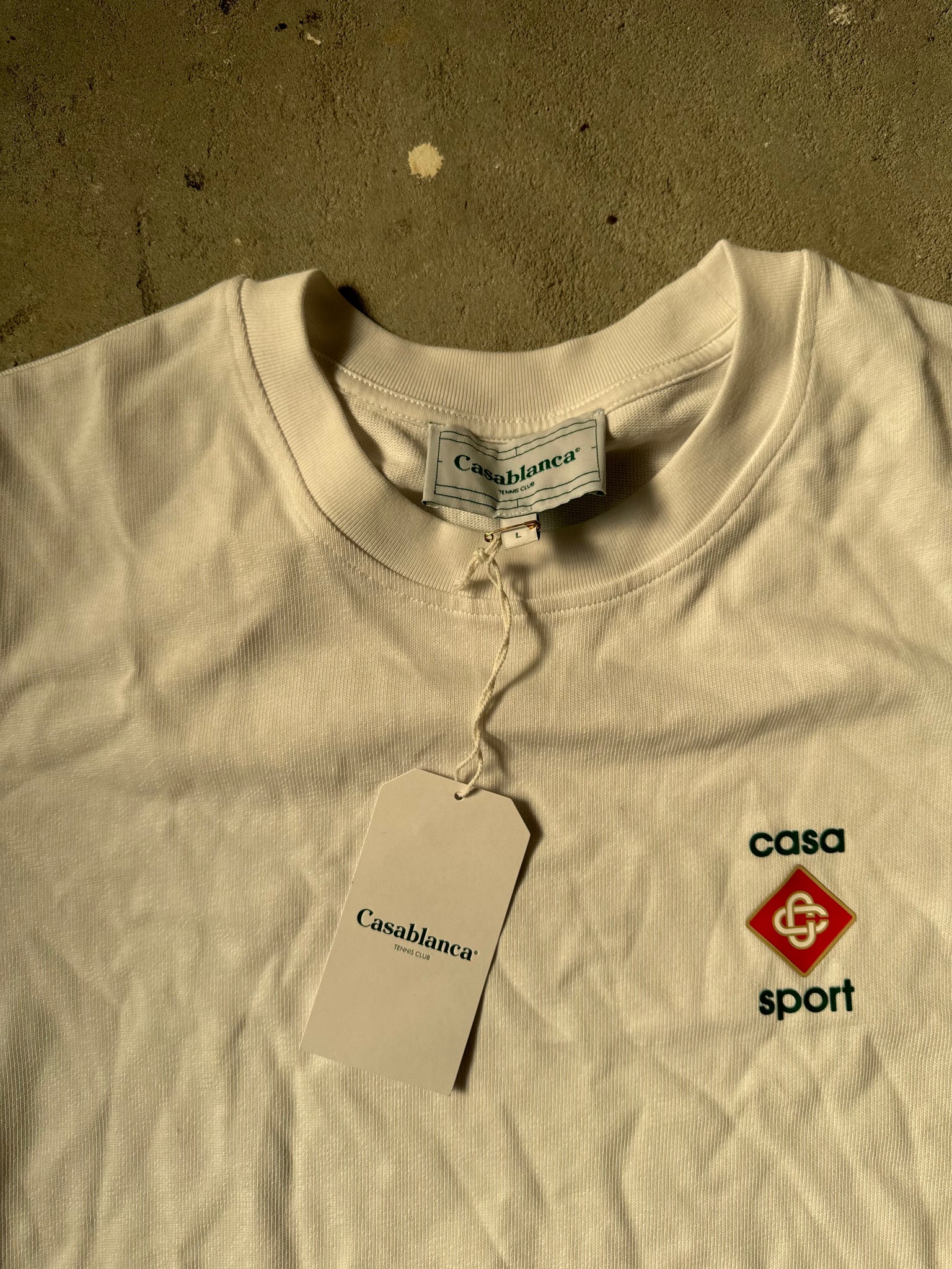 Casablanca Sport Logo T-Shirt White (Size S)