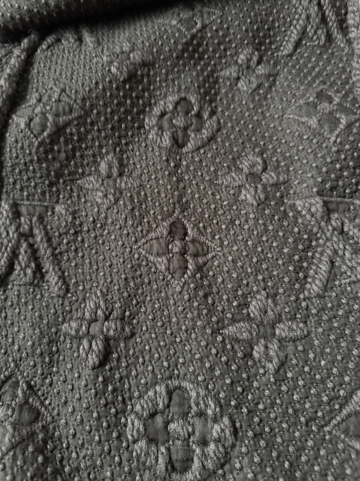 Louis Vuitton Monogram Echarpe Wool Scarf Black