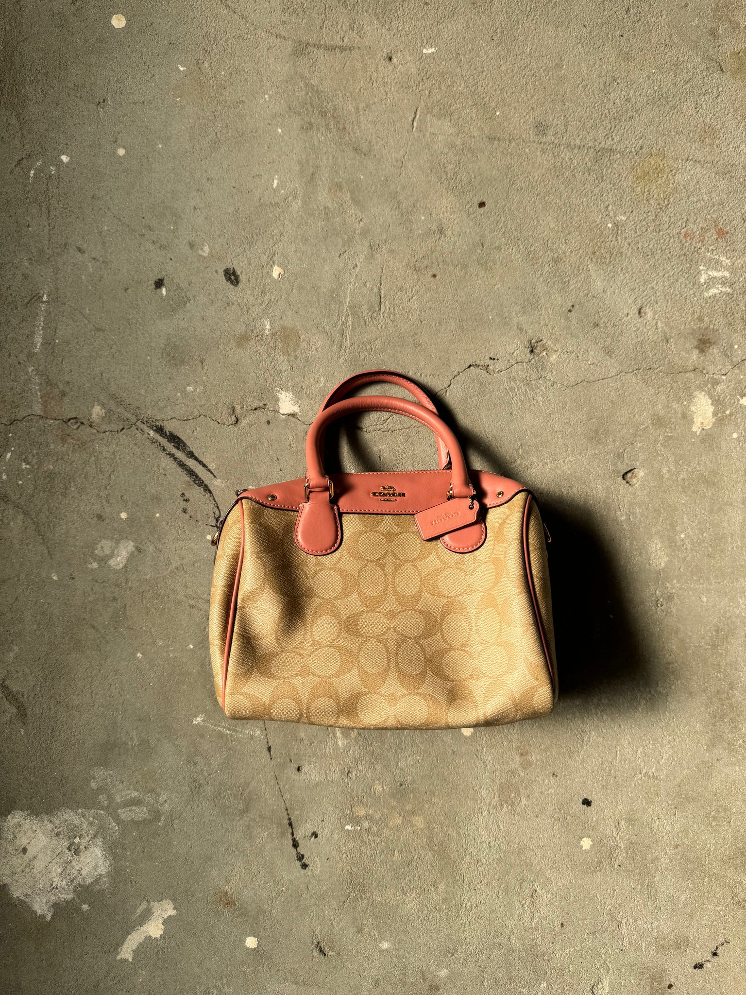 Coach 2Way Speedy Beige/Pink