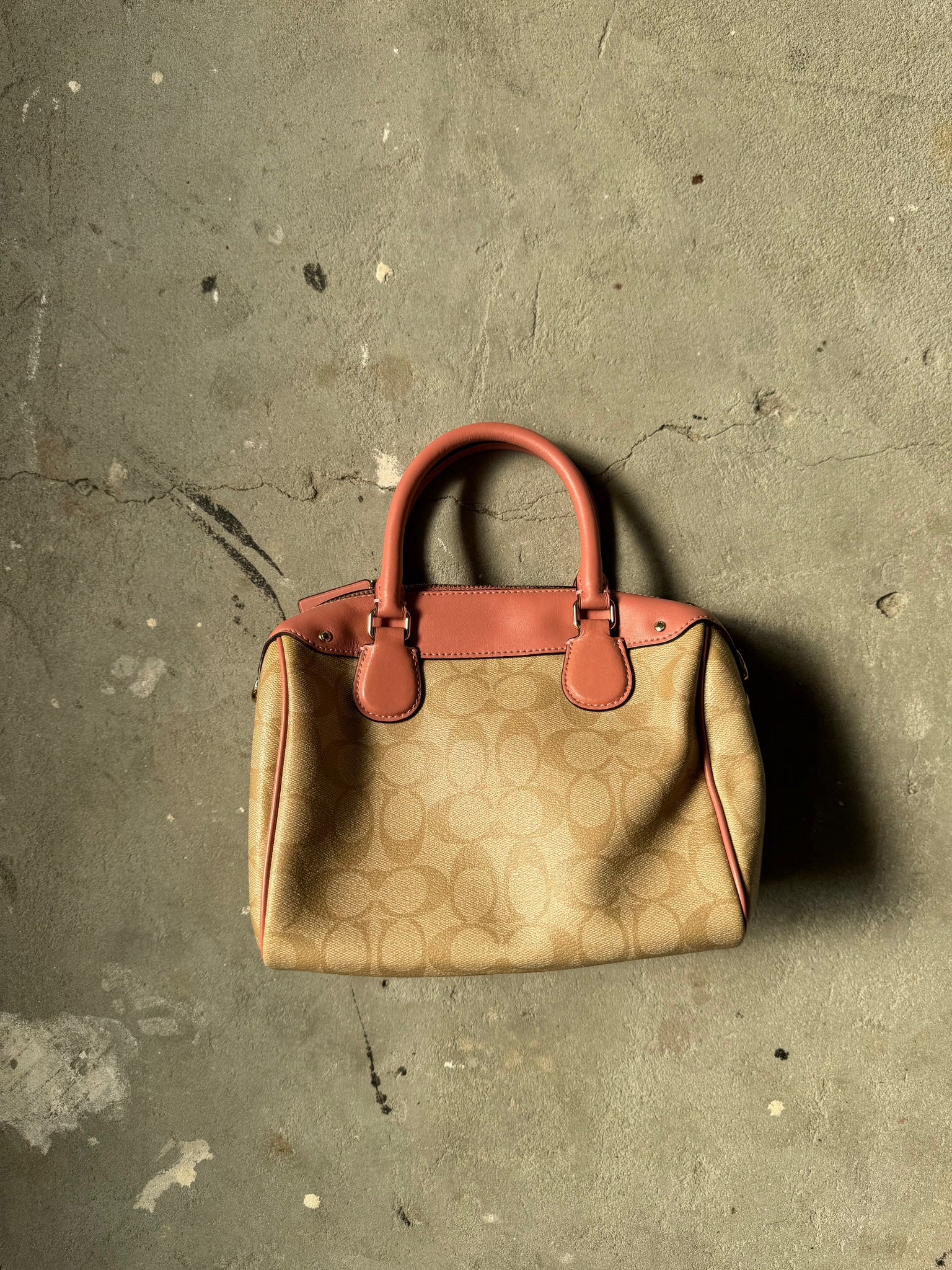 Coach 2Way Speedy Beige/Pink