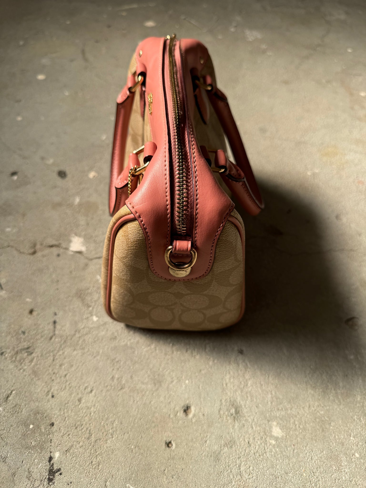Coach 2Way Speedy Beige/Pink