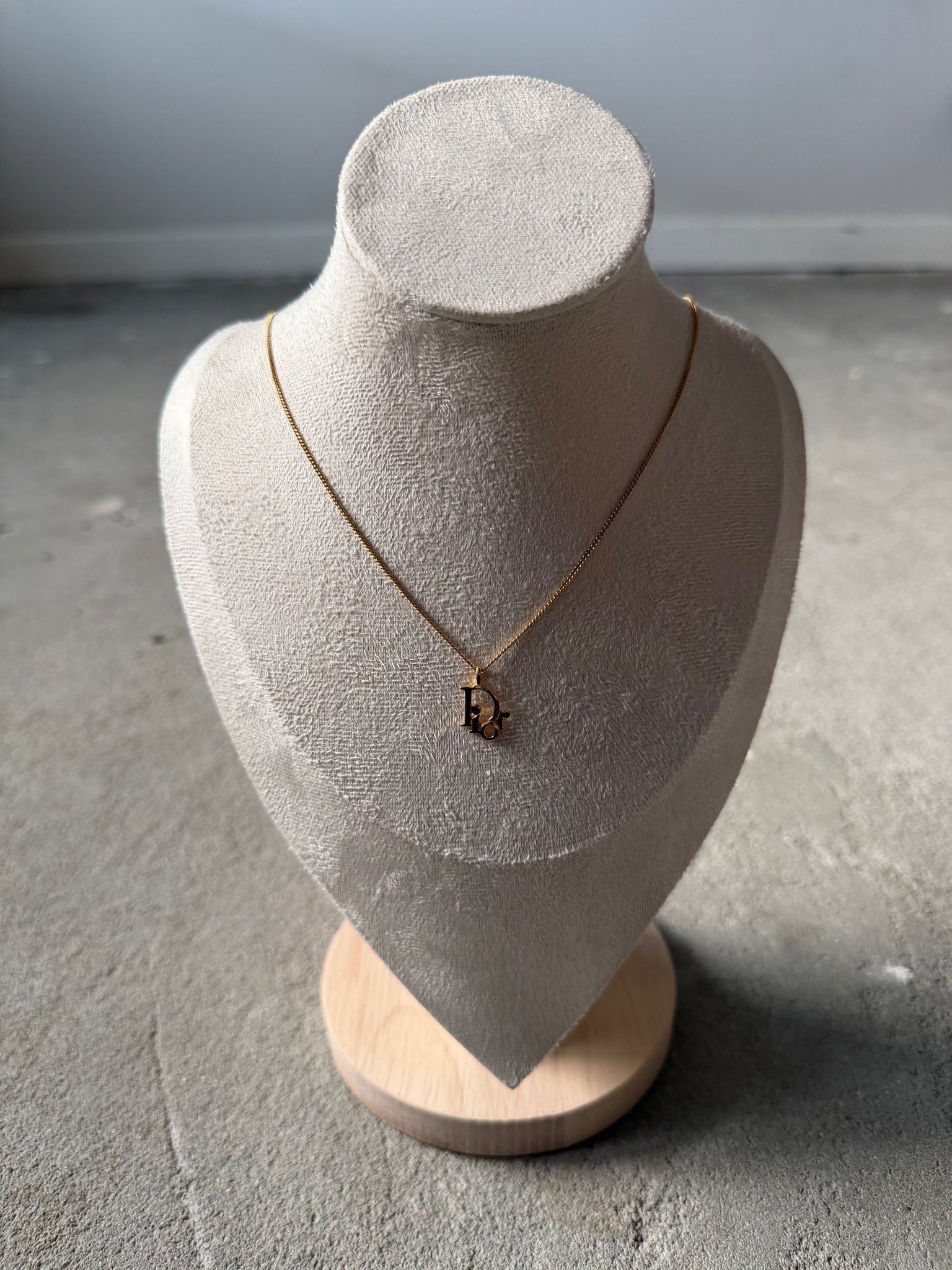 Dior Logo Necklace Gold