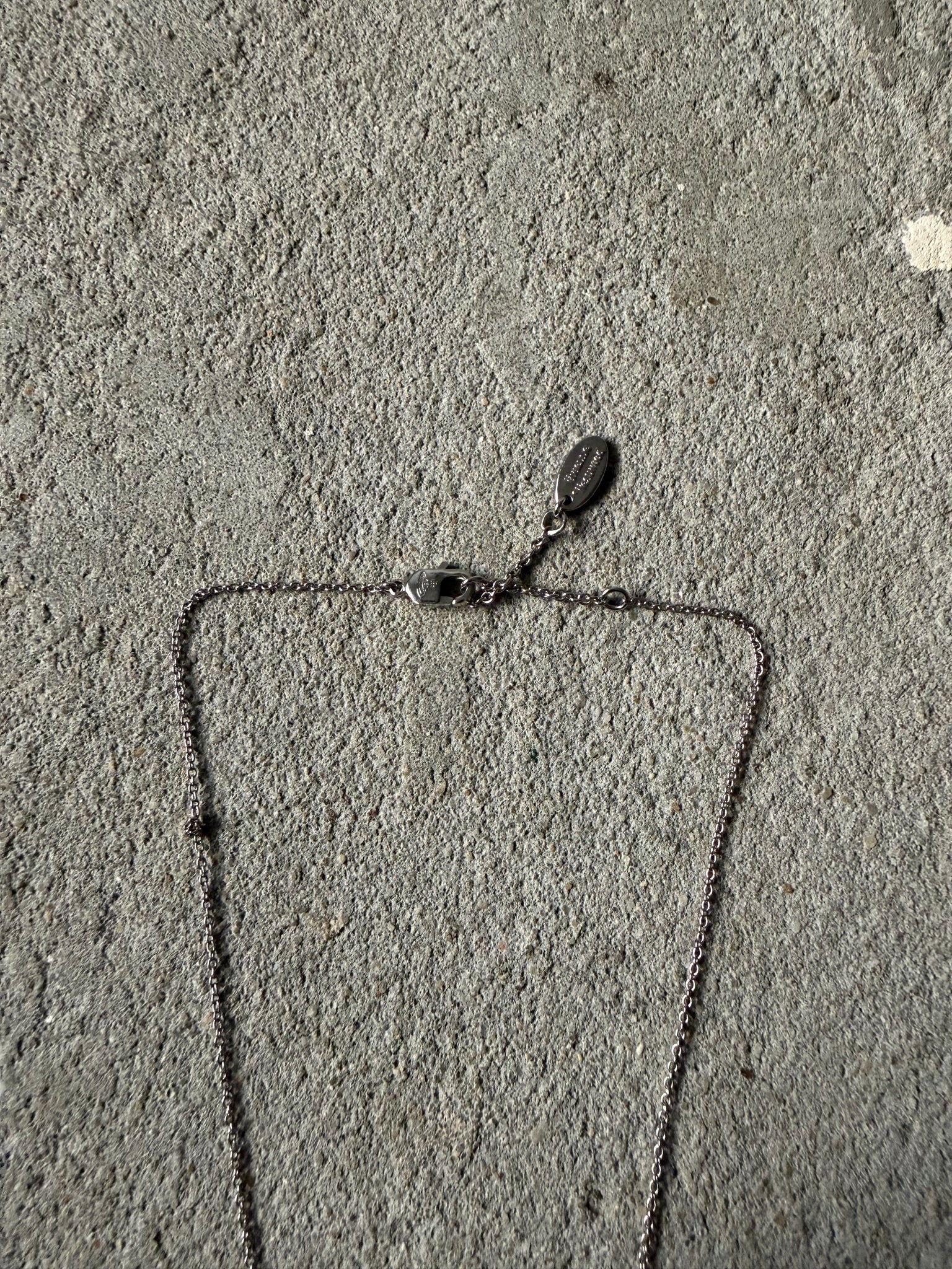 Vivienne Westwood Heart Orb Necklace Silver