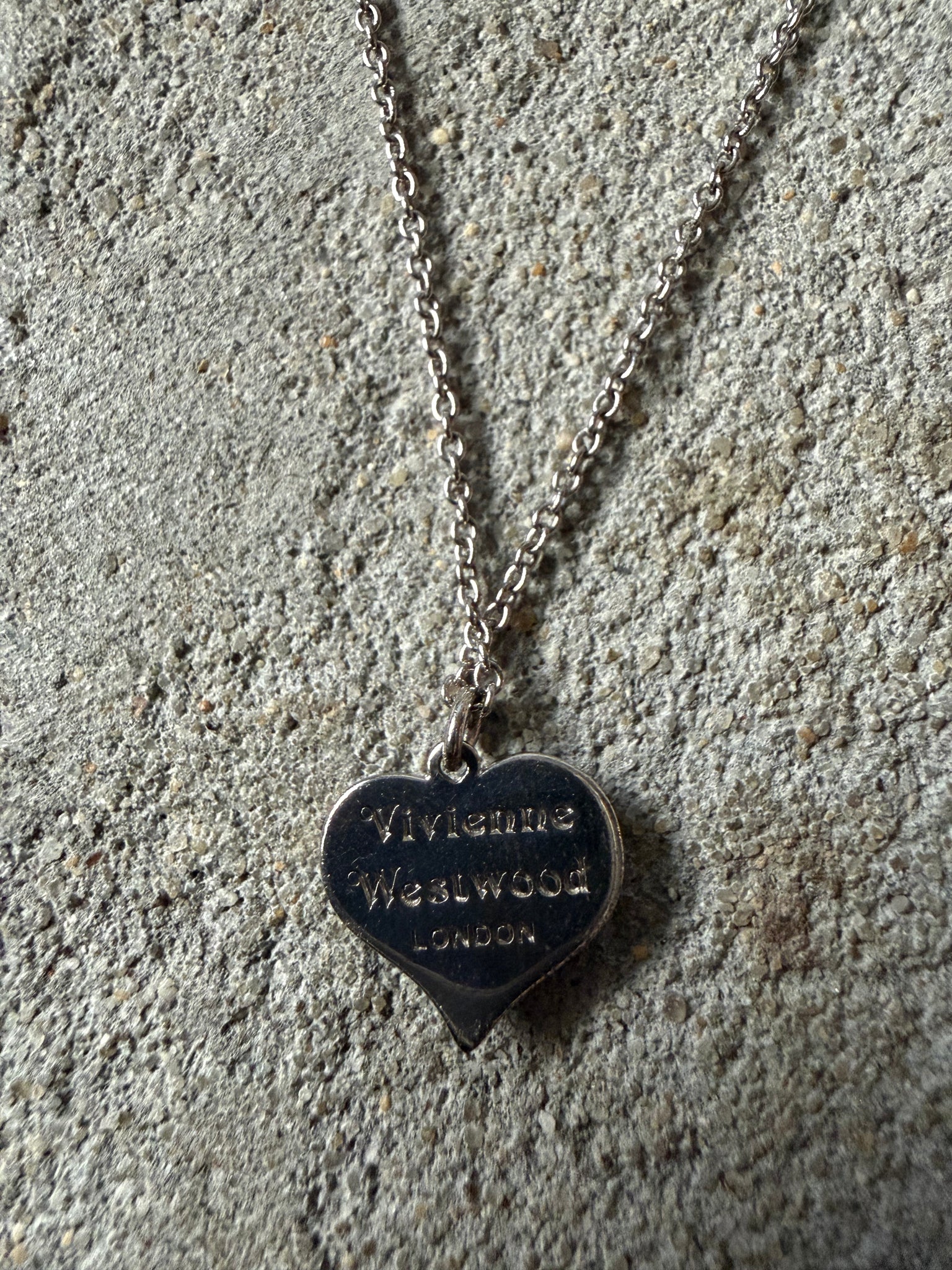 Vivienne Westwood Heart Orb Necklace Silver