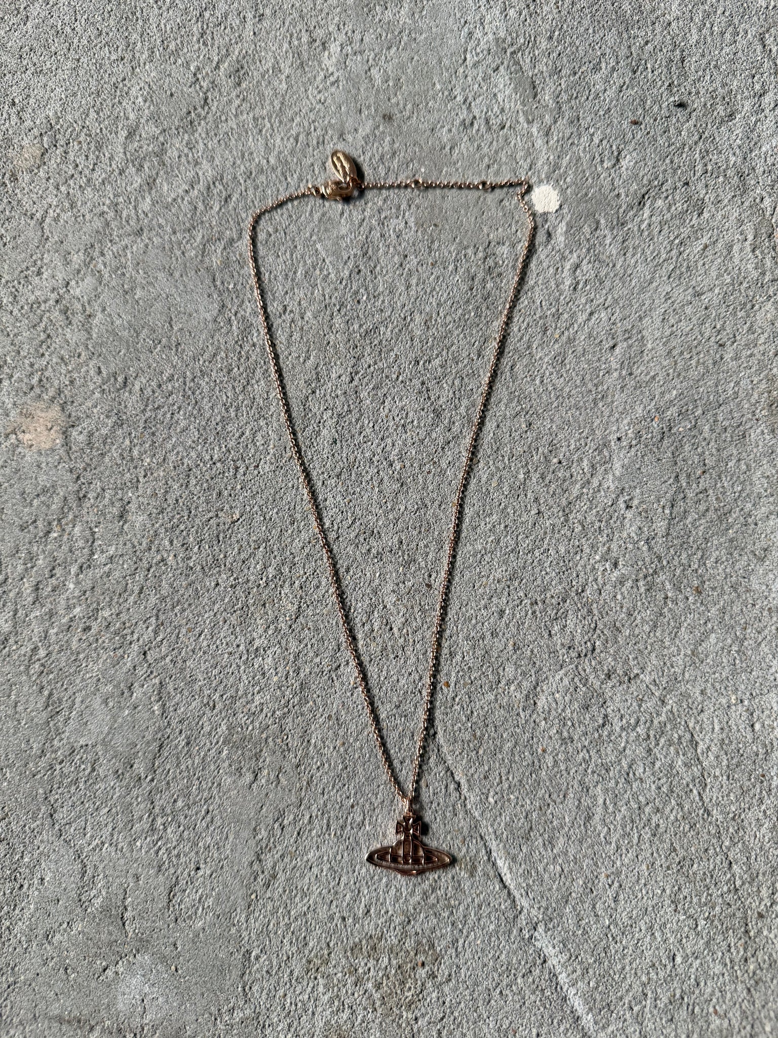 Vivienne Westwood Flat Orb Necklace Rose Gold