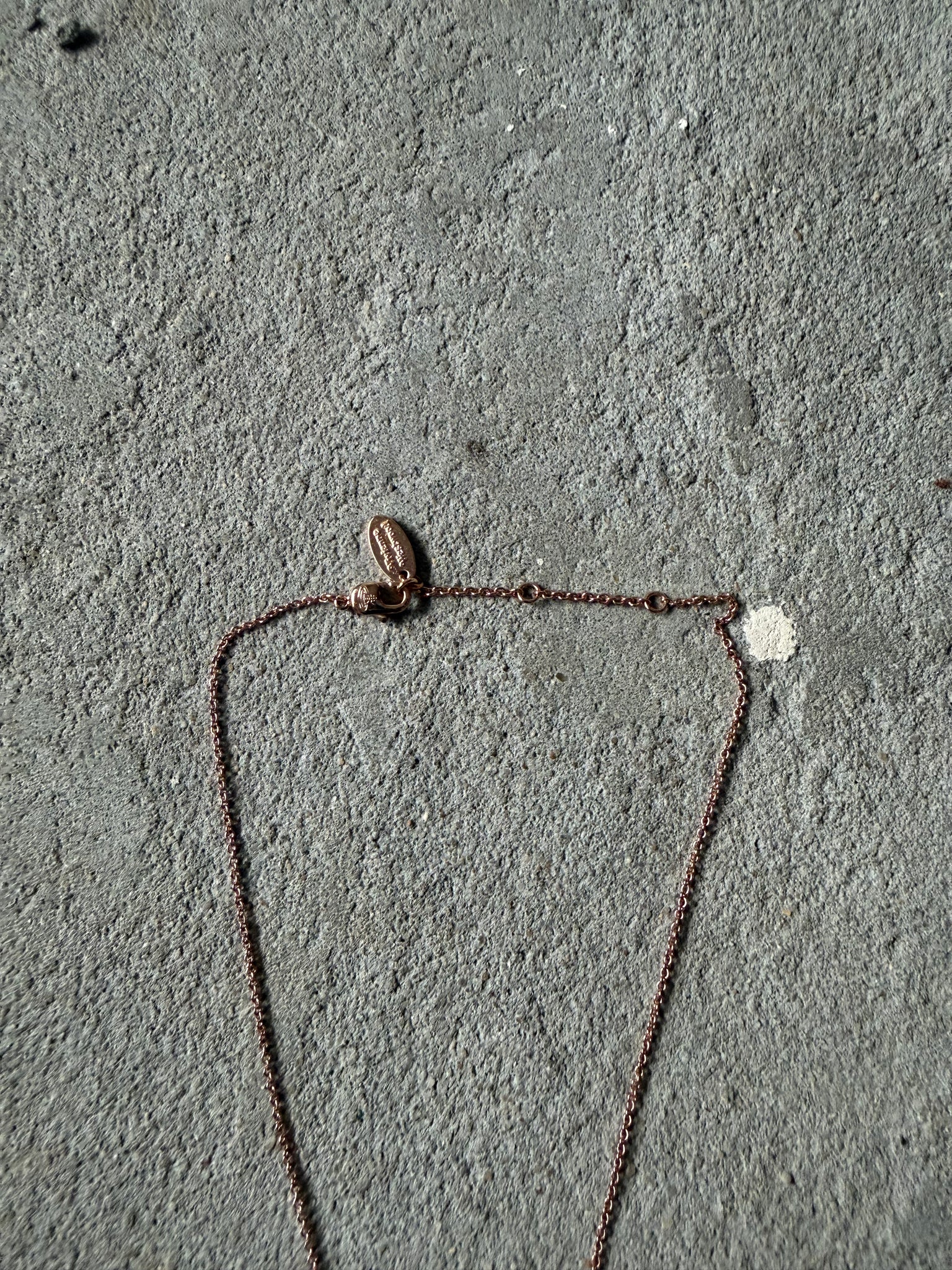 Vivienne Westwood Flat Orb Necklace Rose Gold