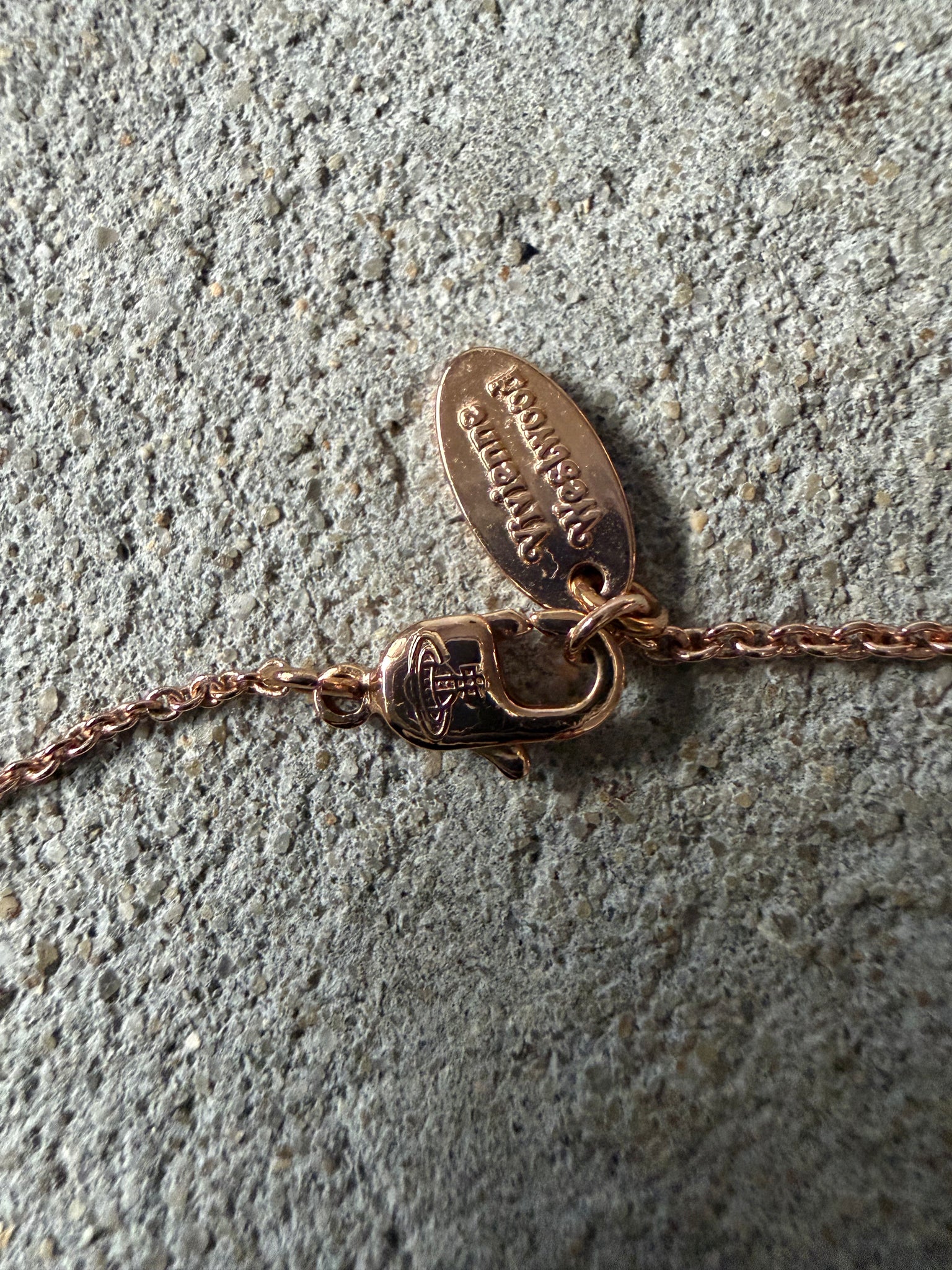 Vivienne Westwood Flat Orb Necklace Rose Gold