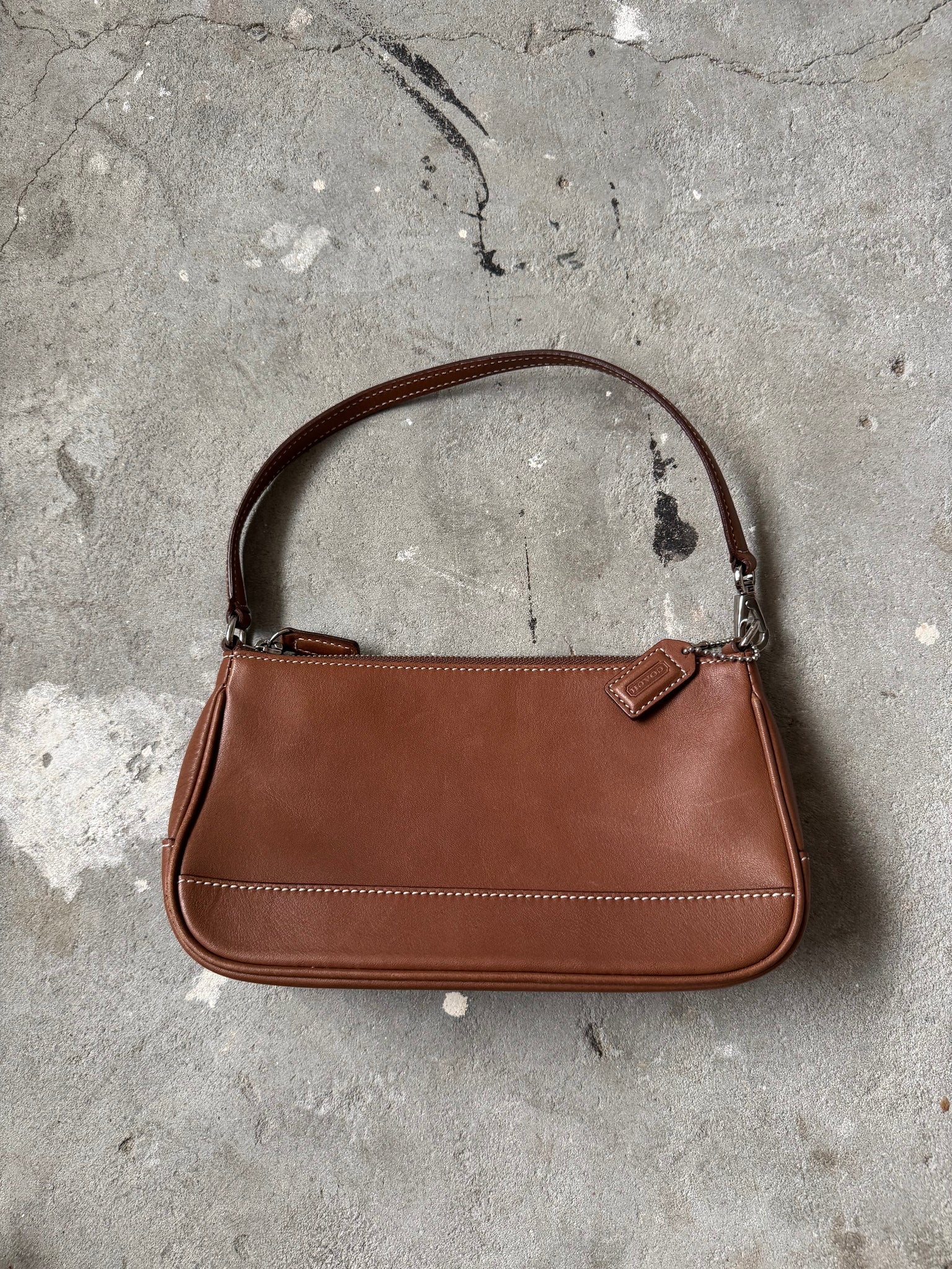 Coach Y2K Demi Leather Shoulder Bag Brown