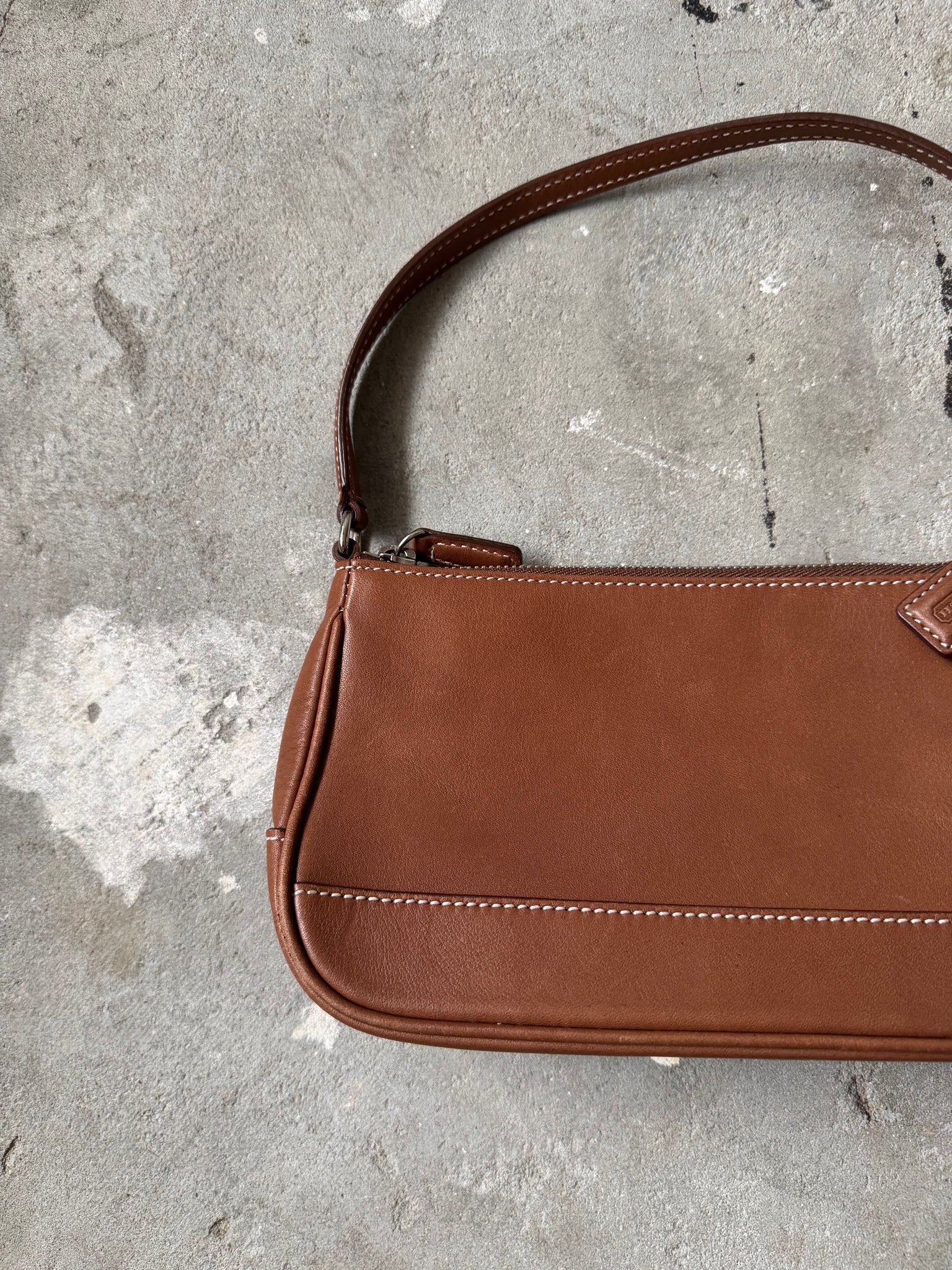 Coach Y2K Demi Leather Shoulder Bag Brown