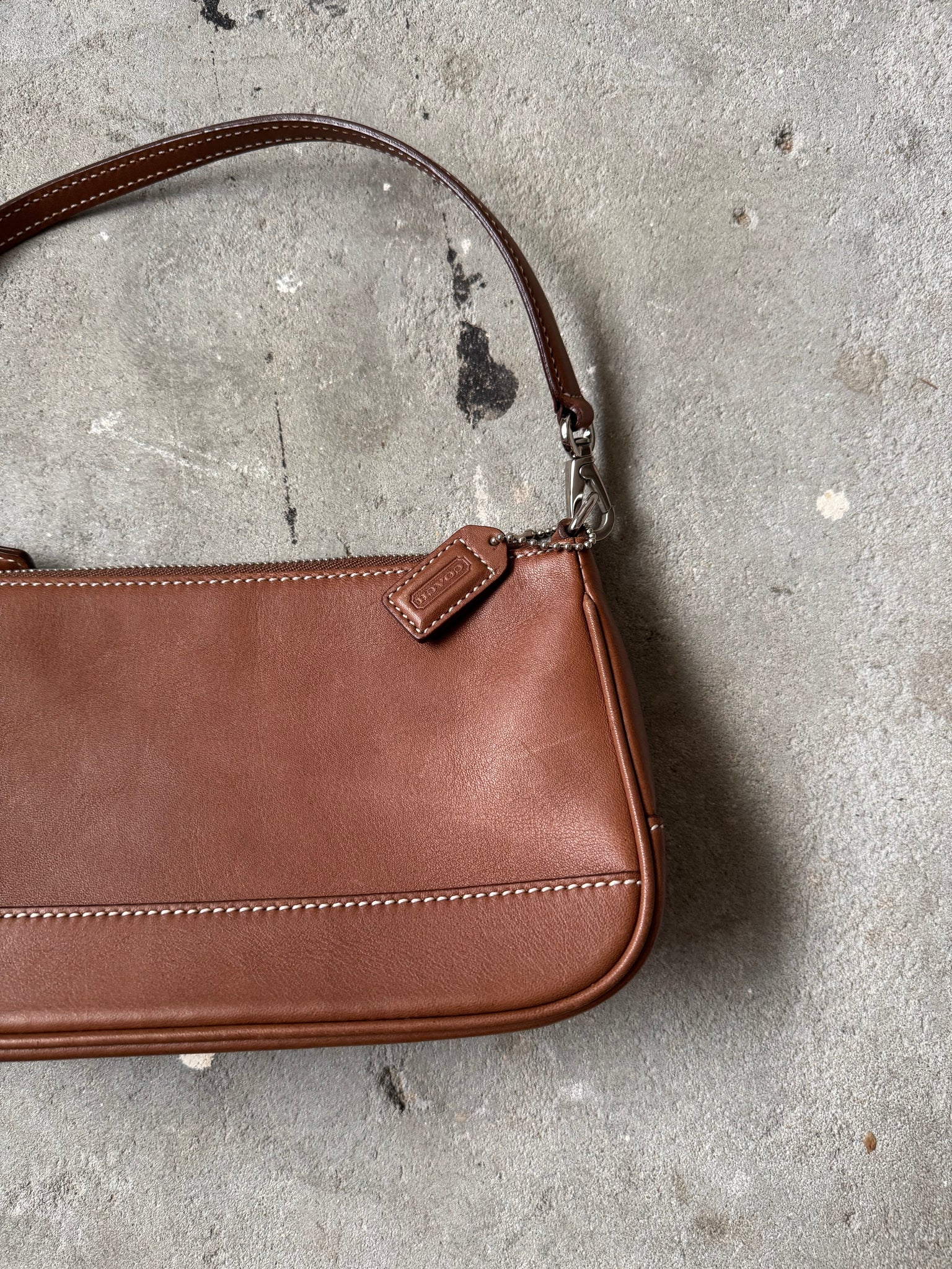 Coach Y2K Demi Leather Shoulder Bag Brown