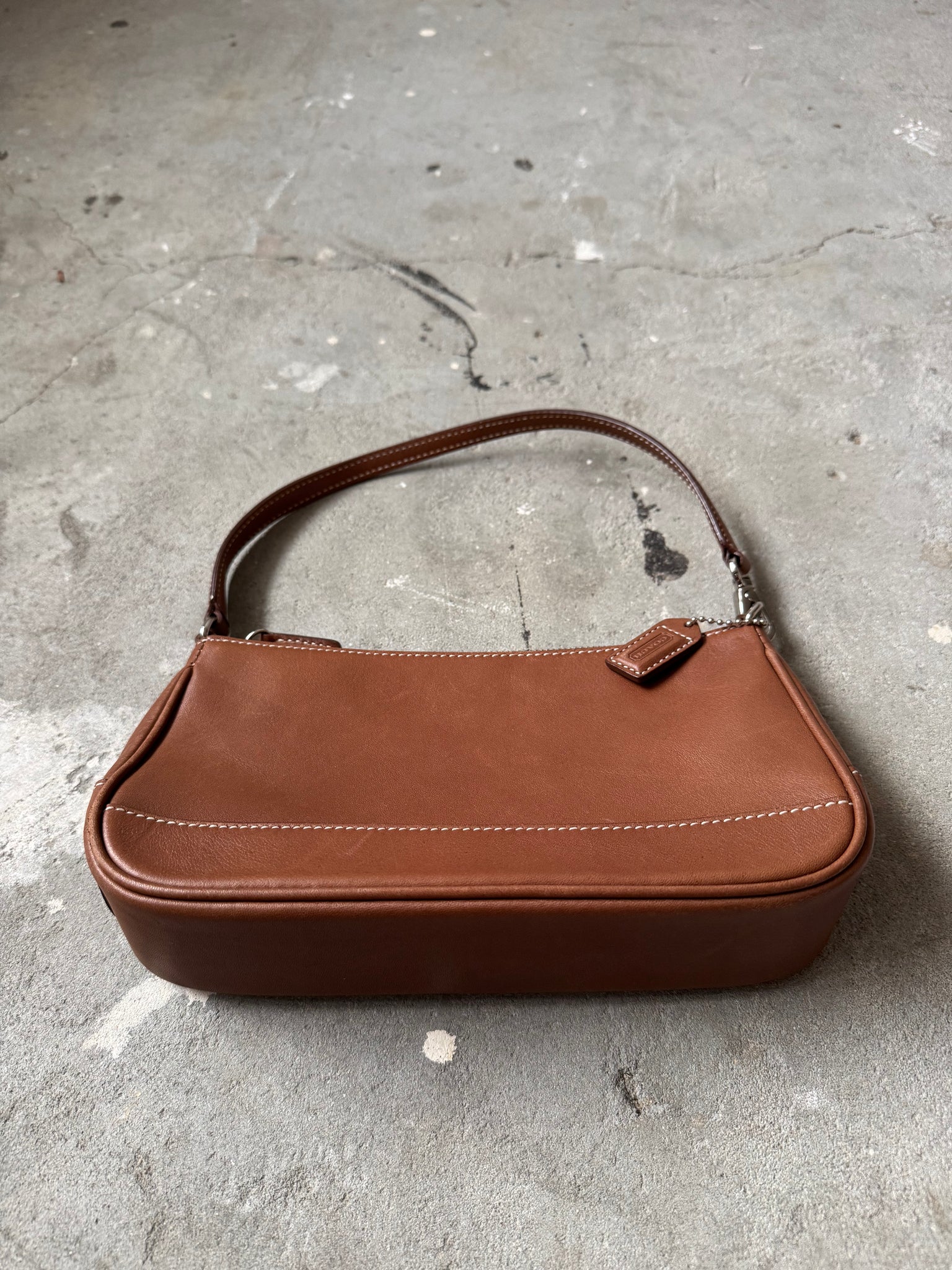 Coach Y2K Demi Leather Shoulder Bag Brown