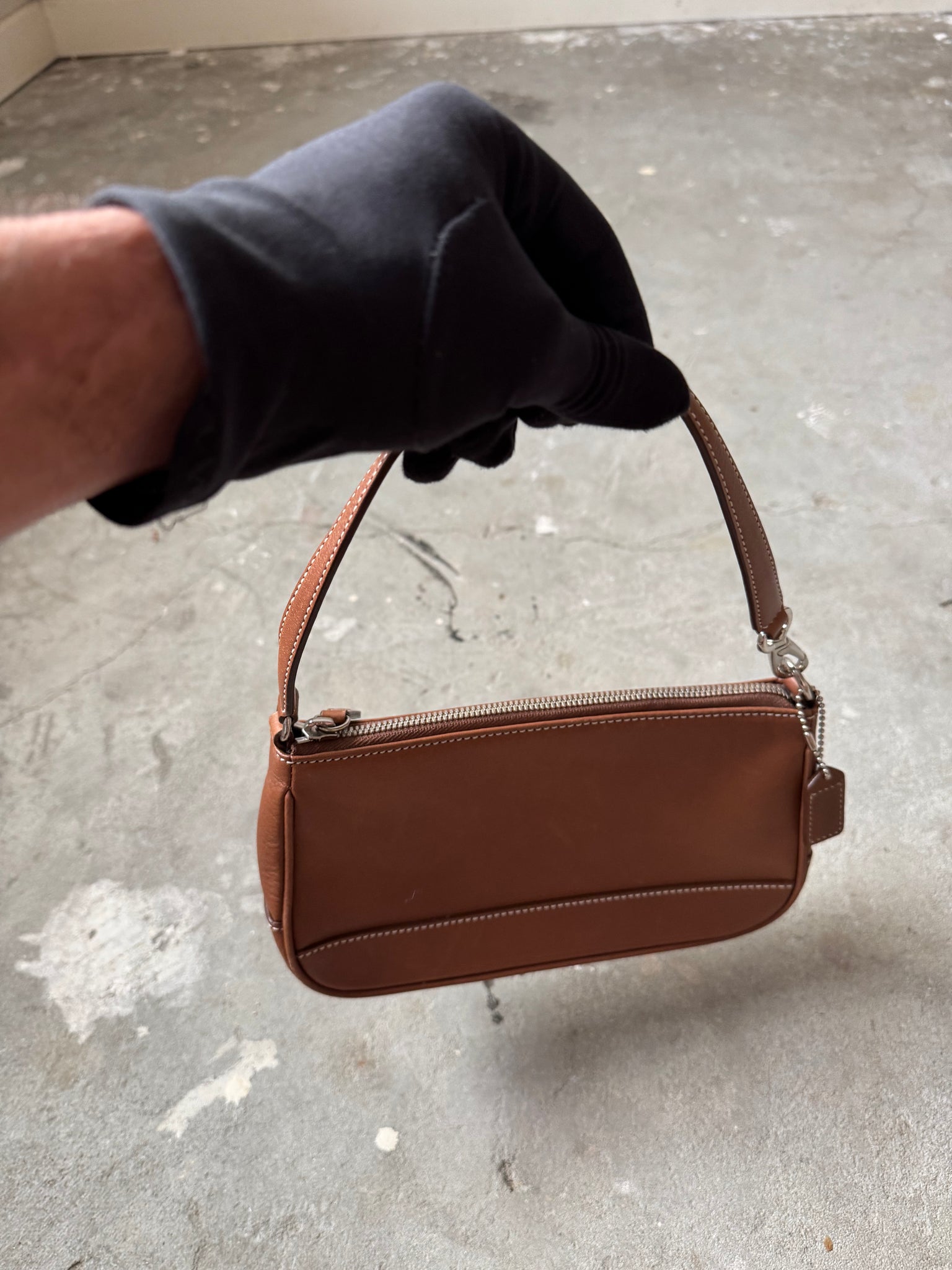 Coach Y2K Demi Leather Shoulder Bag Brown