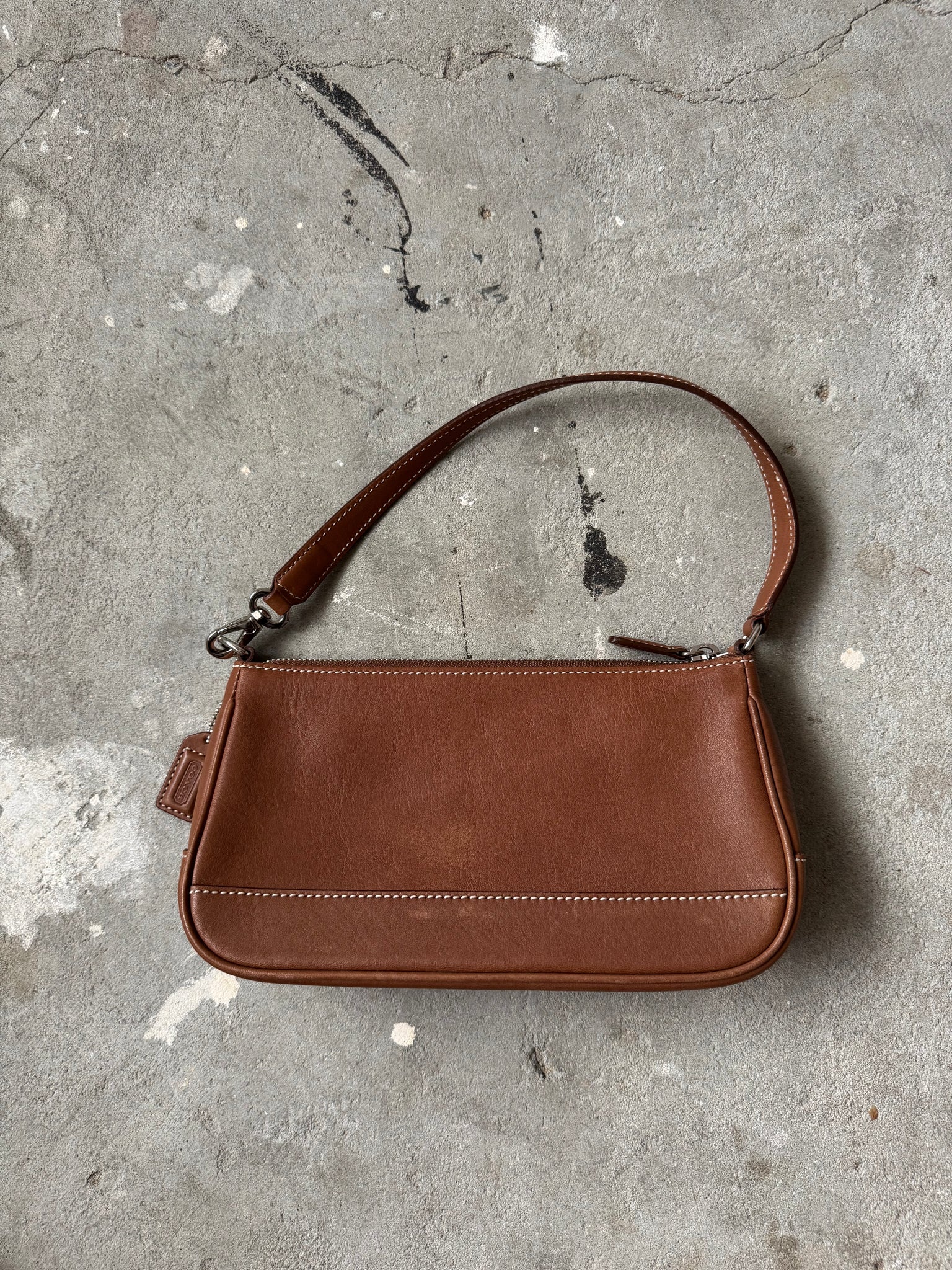 Coach Y2K Demi Leather Shoulder Bag Brown