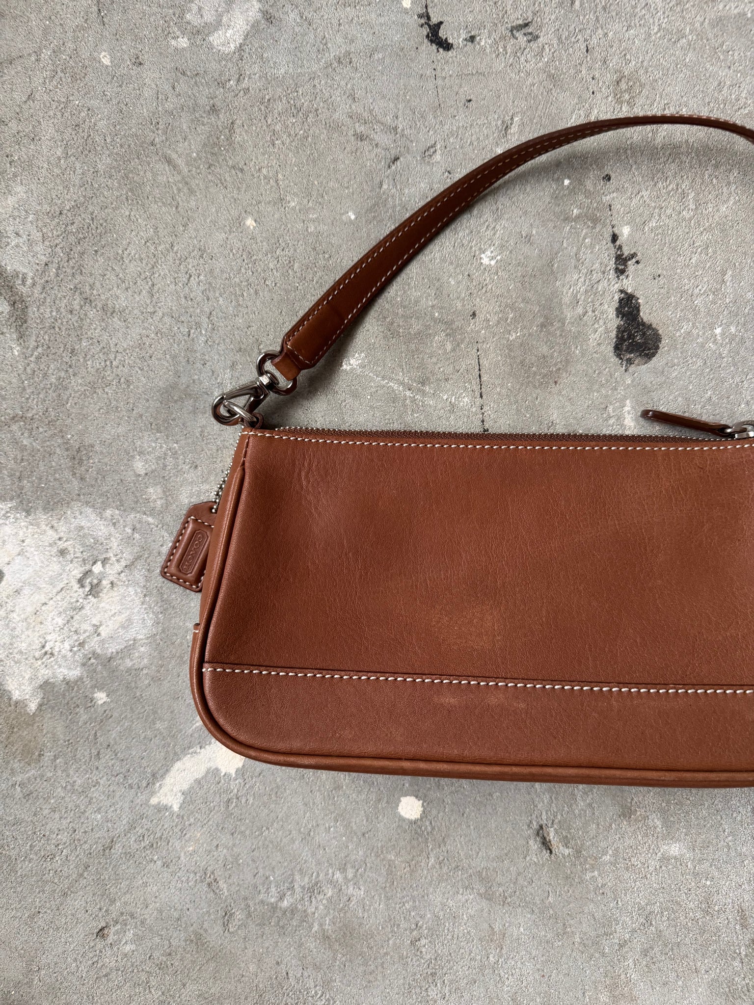 Coach Y2K Demi Leather Shoulder Bag Brown
